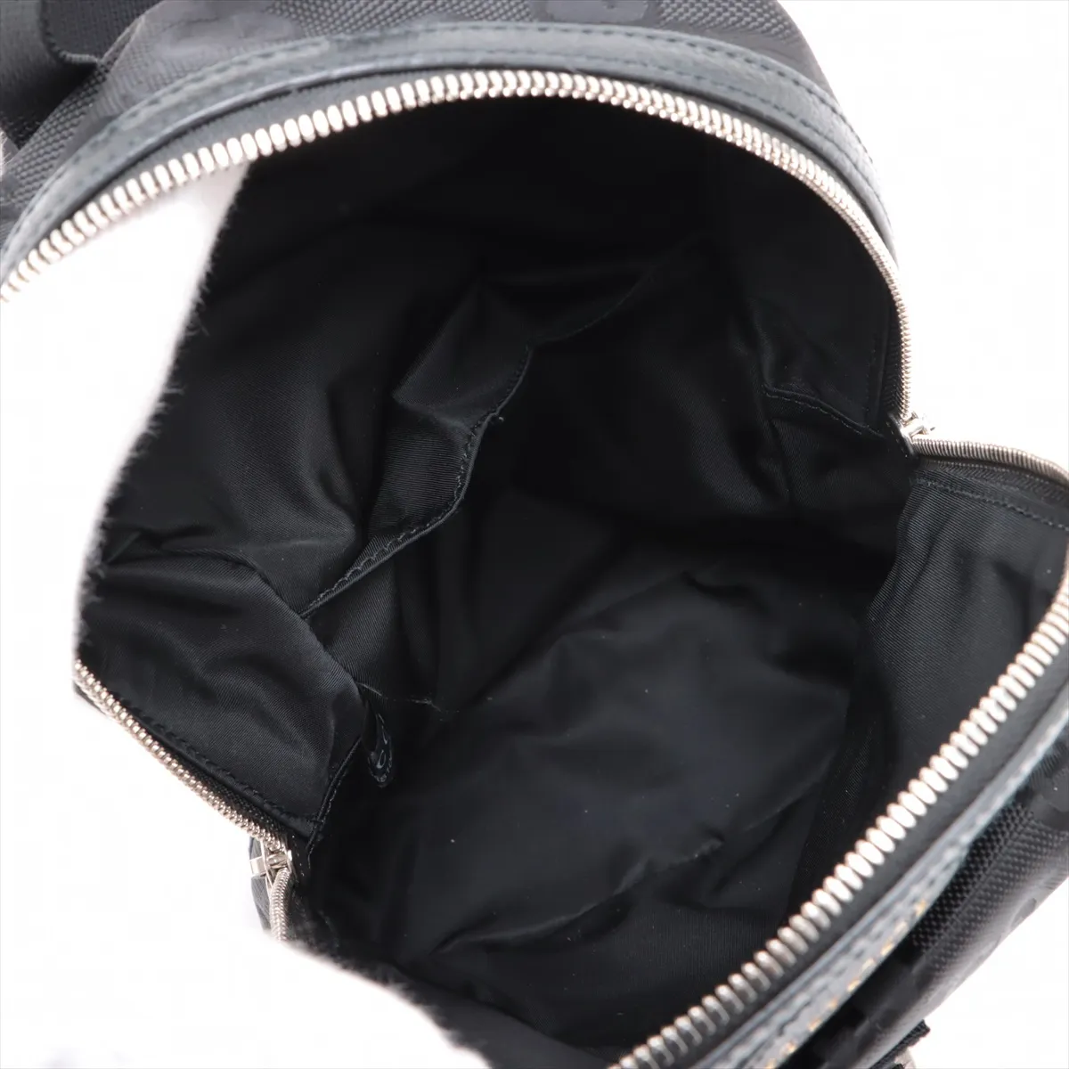 Off the Grid Nylon x Leather Body Bag, Black 658631 — view 6