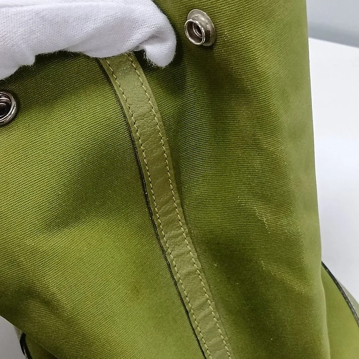 Garden Party 36 PM Toile Officier x Buffle Green Silver Hardware J: 2006 — view 13