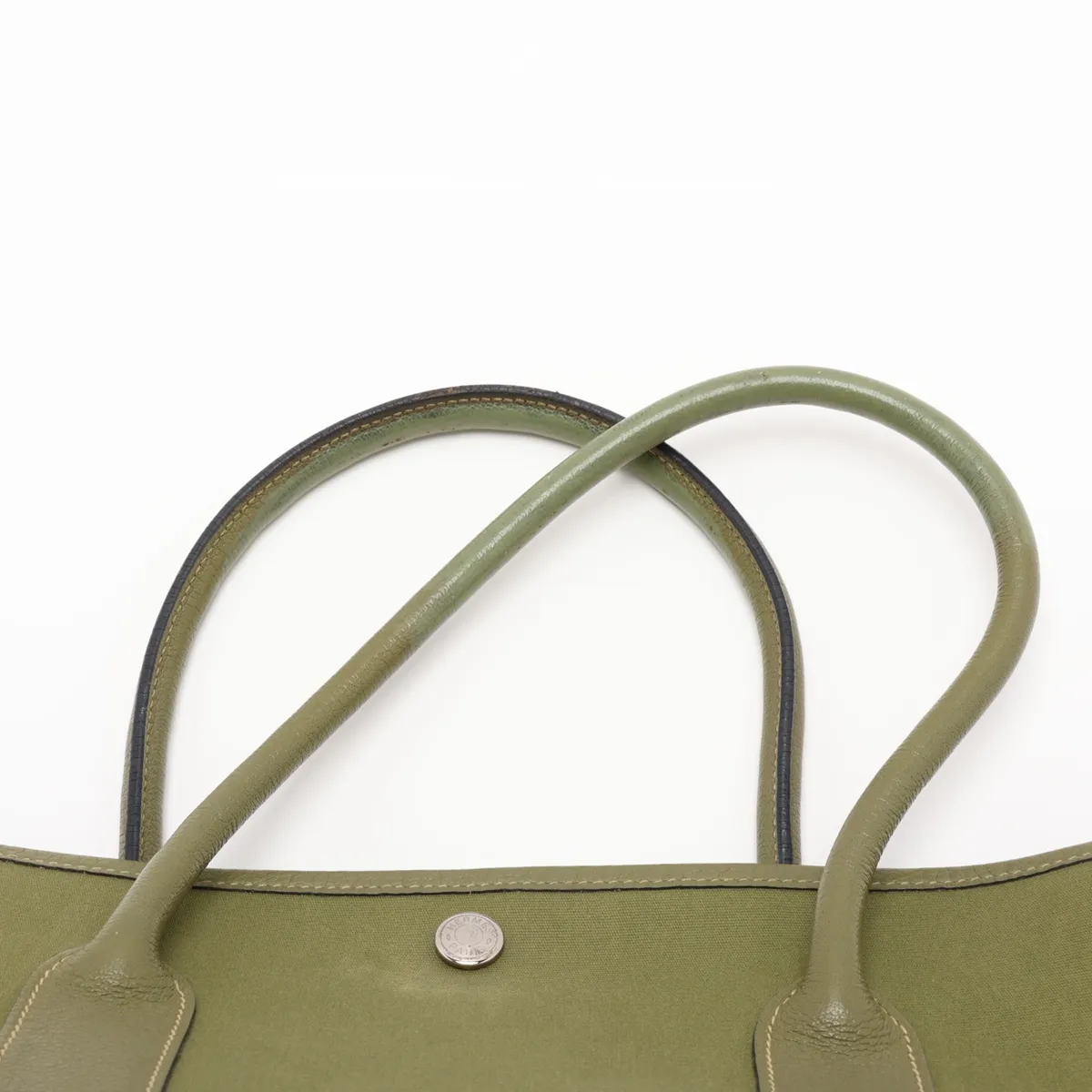 Garden Party 36 PM Toile Officier x Buffle Green Silver Hardware J: 2006 — view 6