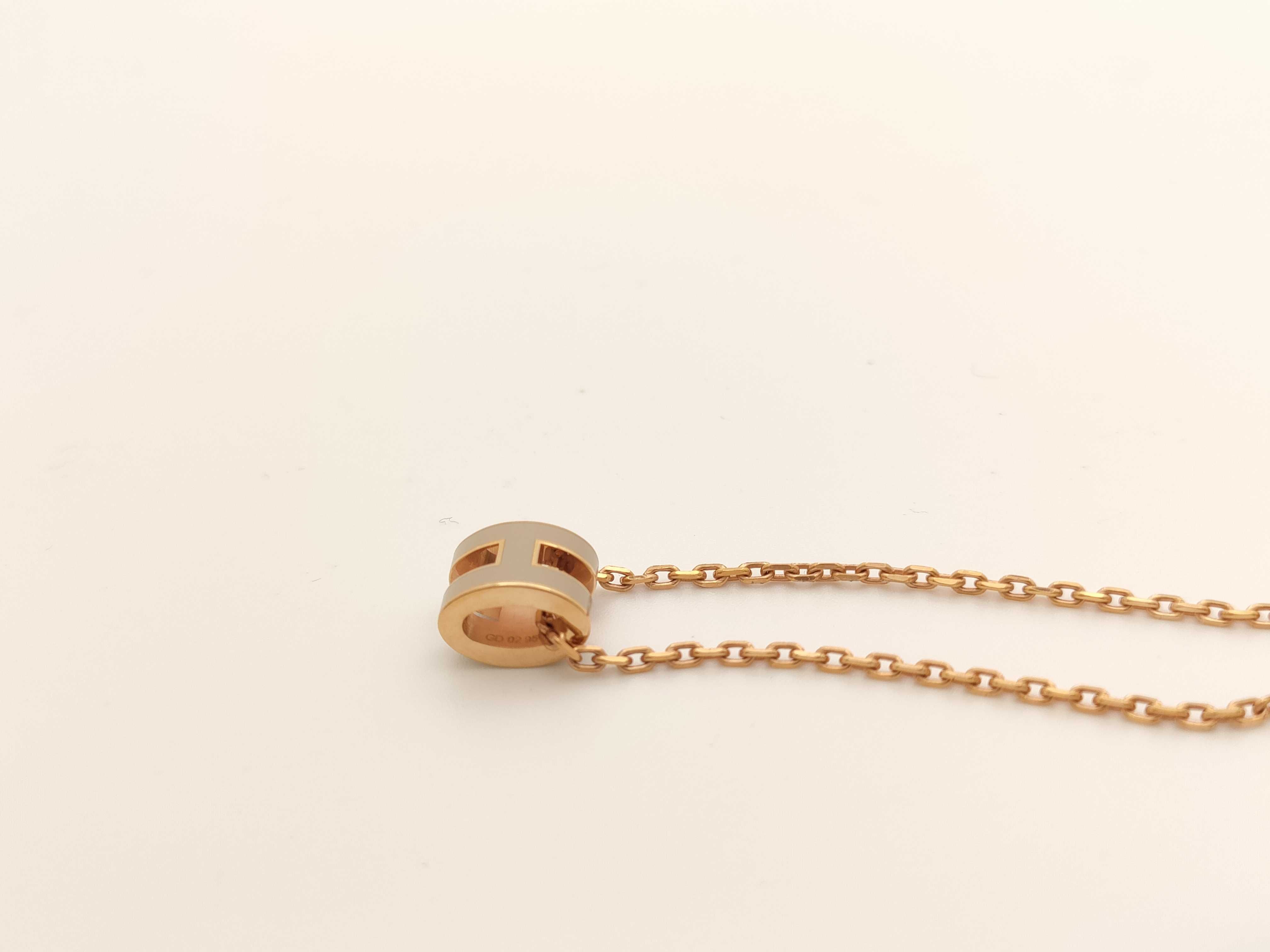 Mini Pop H GD0295 Necklace, Greige x Gold Necklace — view 3