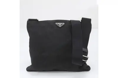 Tessuto Nylon Triangle Logo Shoulder Bag