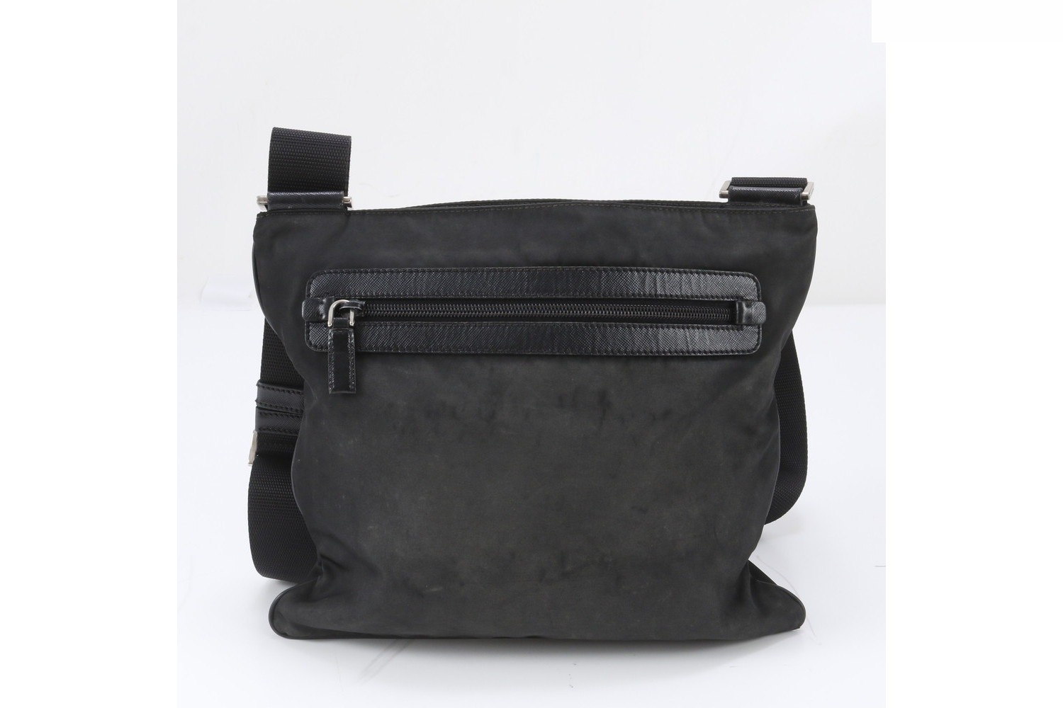 Tessuto Nylon Triangle Logo Shoulder Bag — view 3