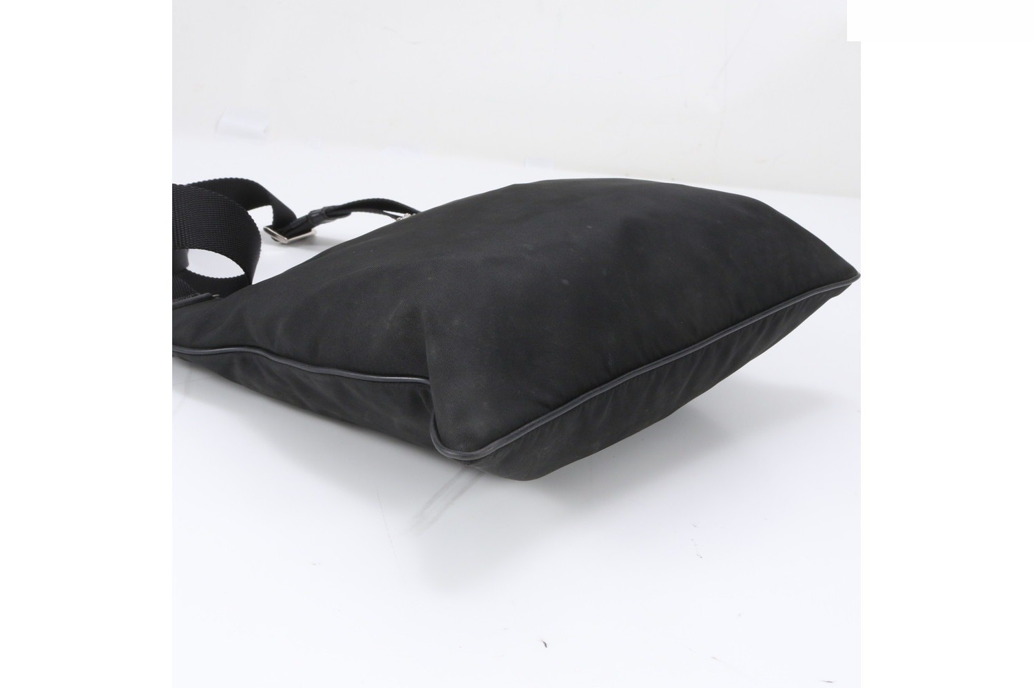 Tessuto Nylon Triangle Logo Shoulder Bag — view 4