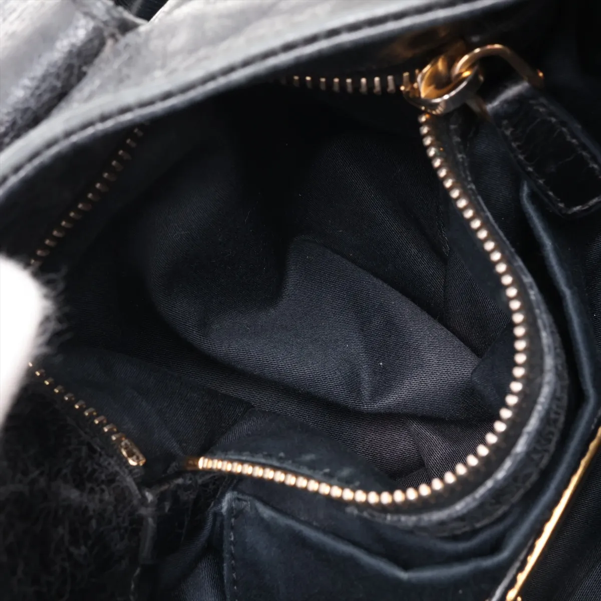 Leather 2-Way Handbag, Black — view 9