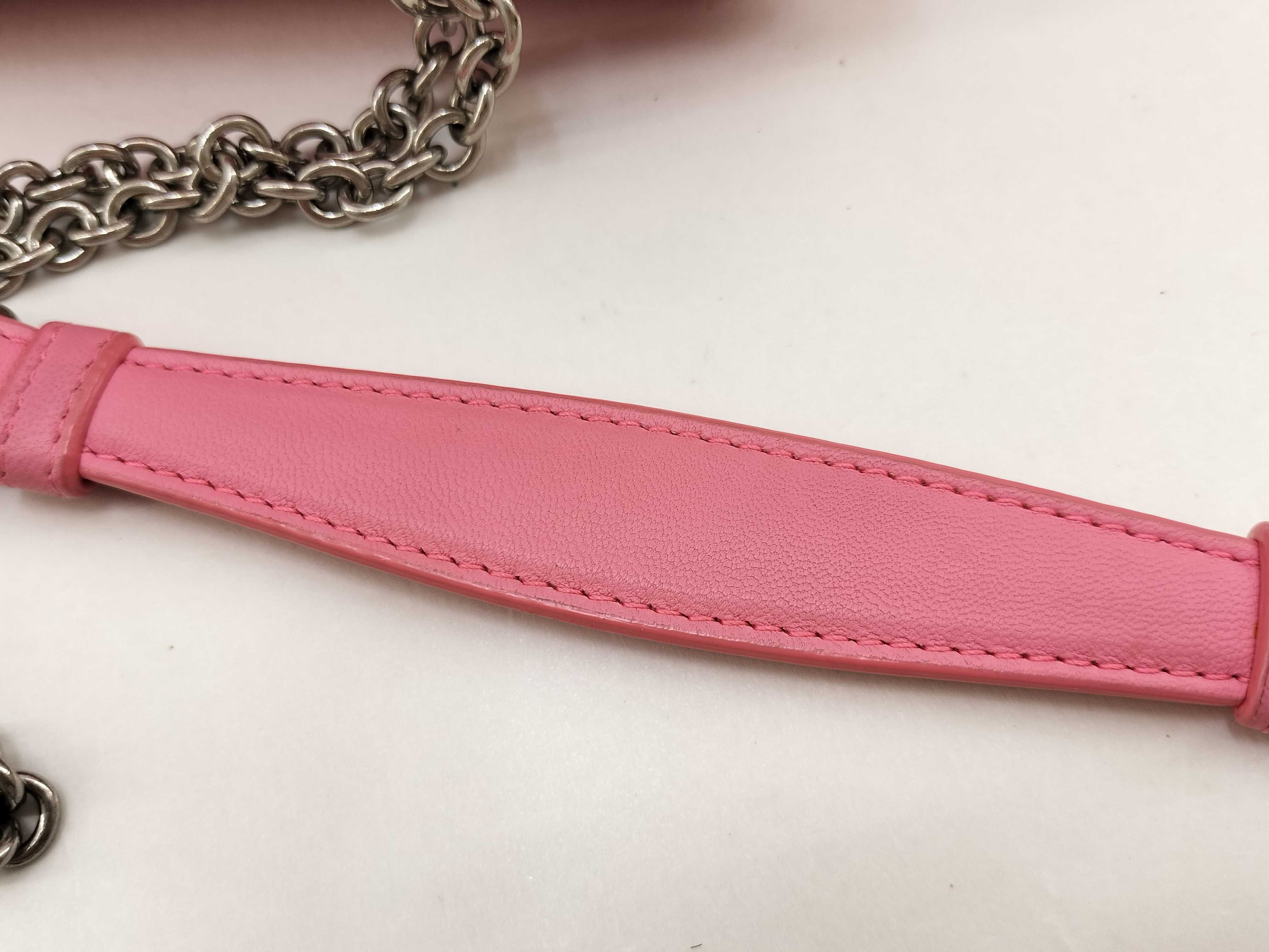 Intrecciato Pink Shoulder Bag with Mirror — view 7