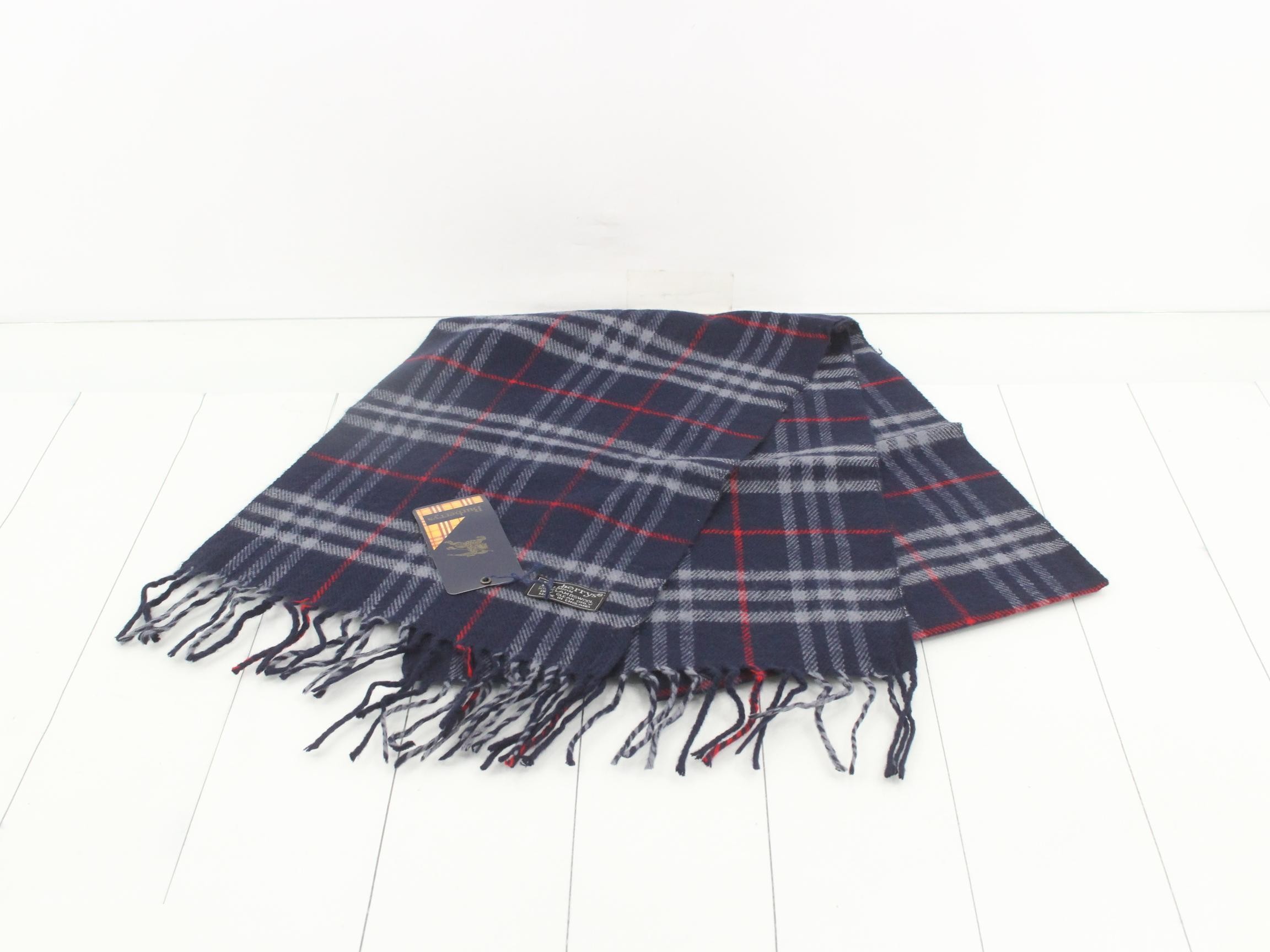 Nova Check Scarf - Navy — view 2