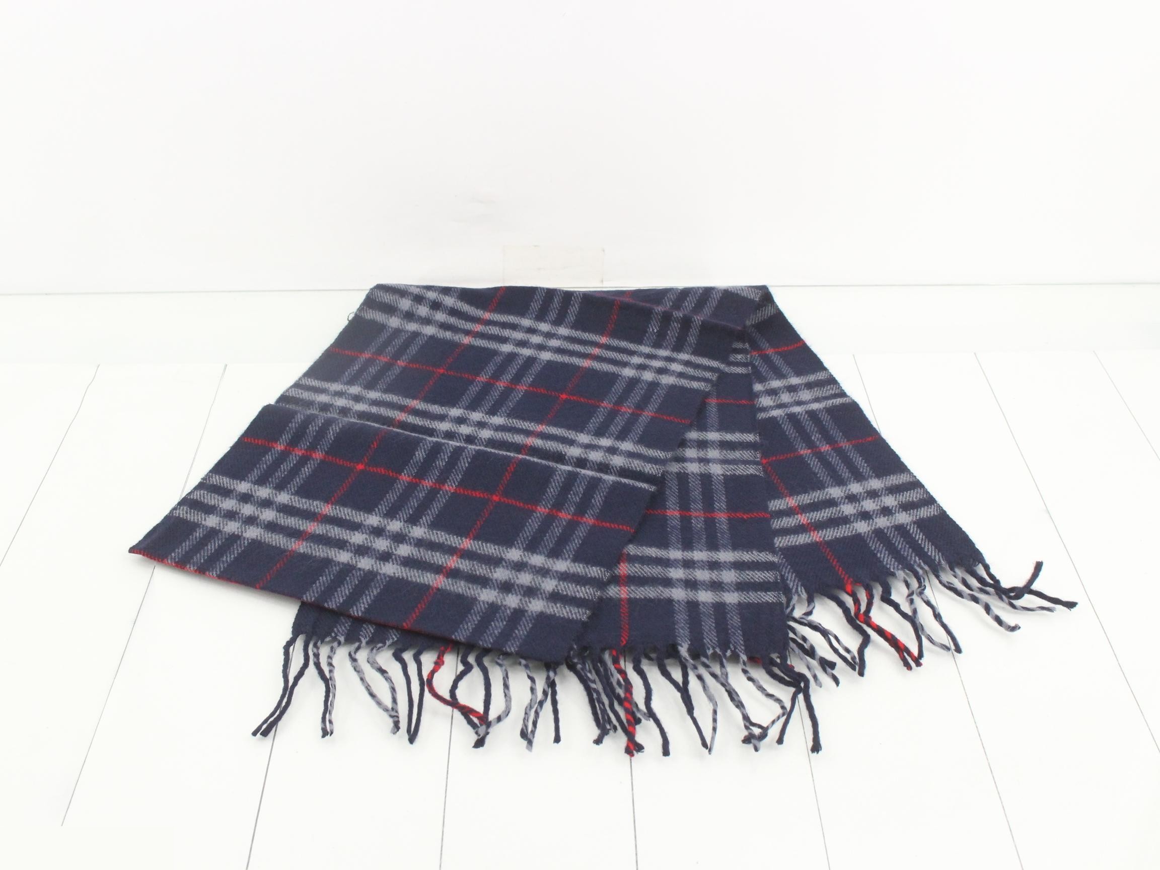 Nova Check Scarf - Navy — view 3