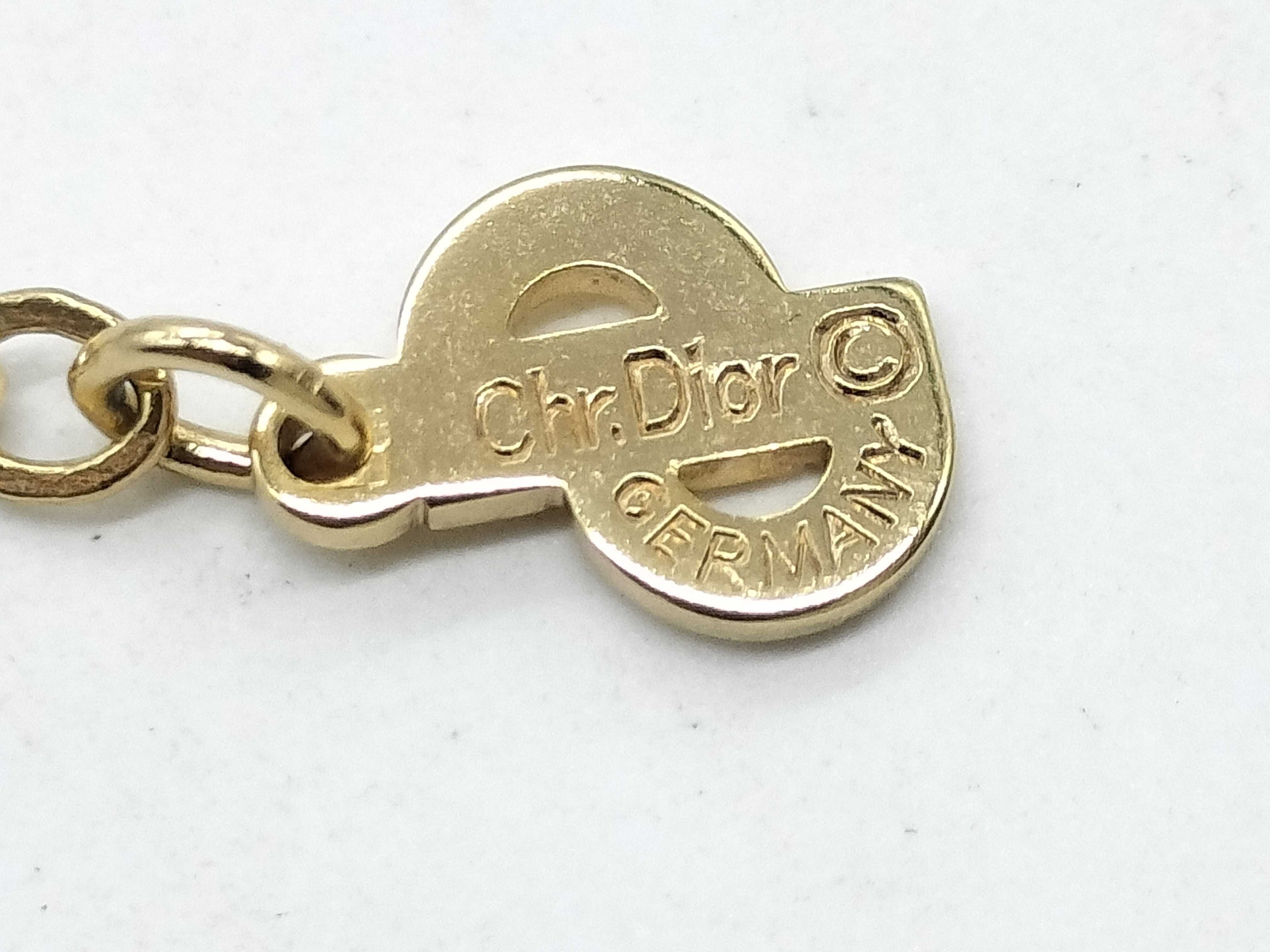 CD logo choker necklace, gold color necklace — view 6