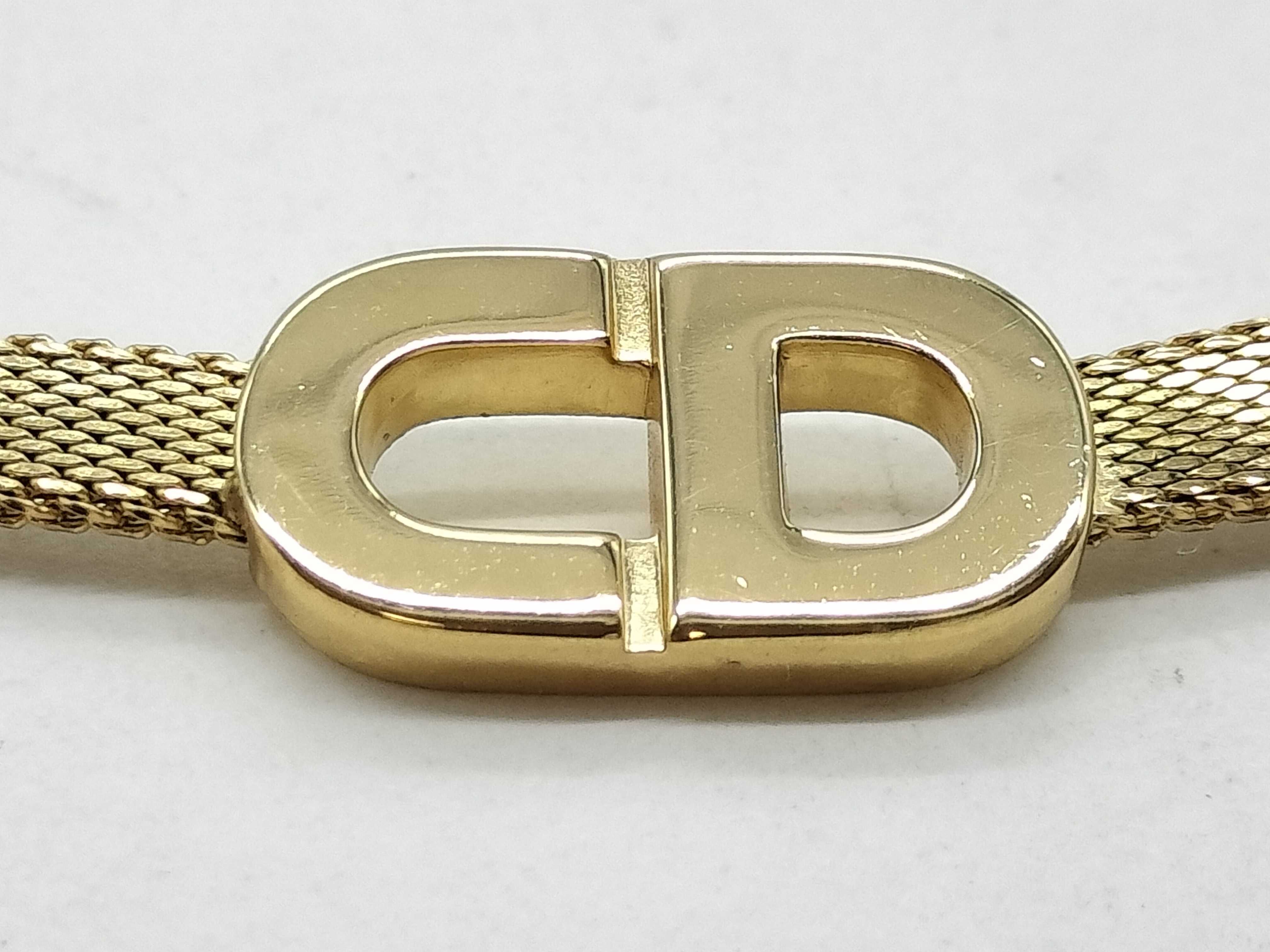 CD logo choker necklace, gold color necklace — view 8
