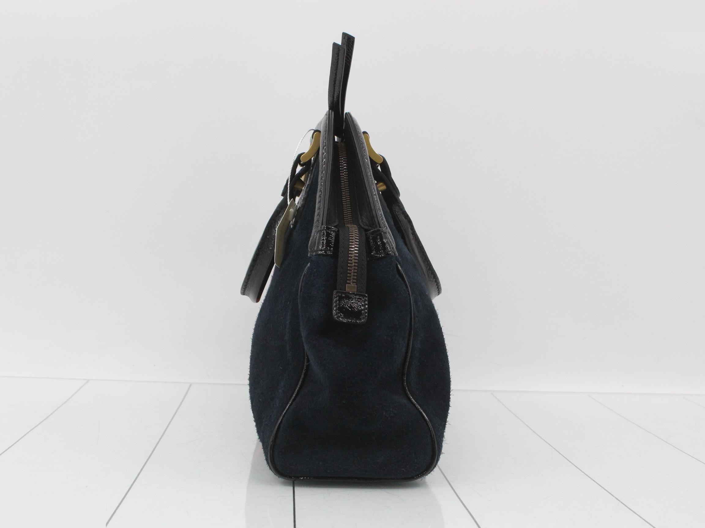 Liber Suede/Enamel Tiger Head 2-Way Handbag — view 3