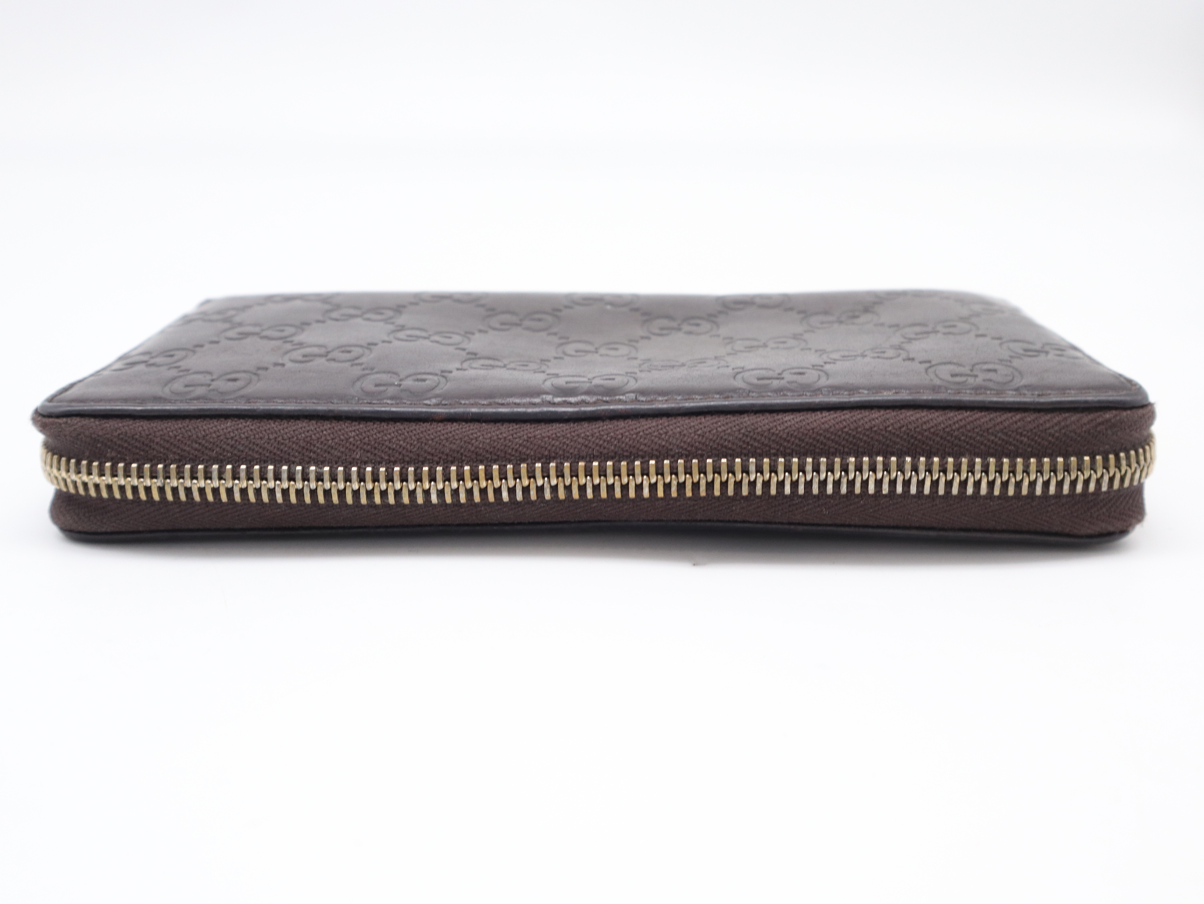307982 Guccissima Long Wallet, Leather, Brown — view 3