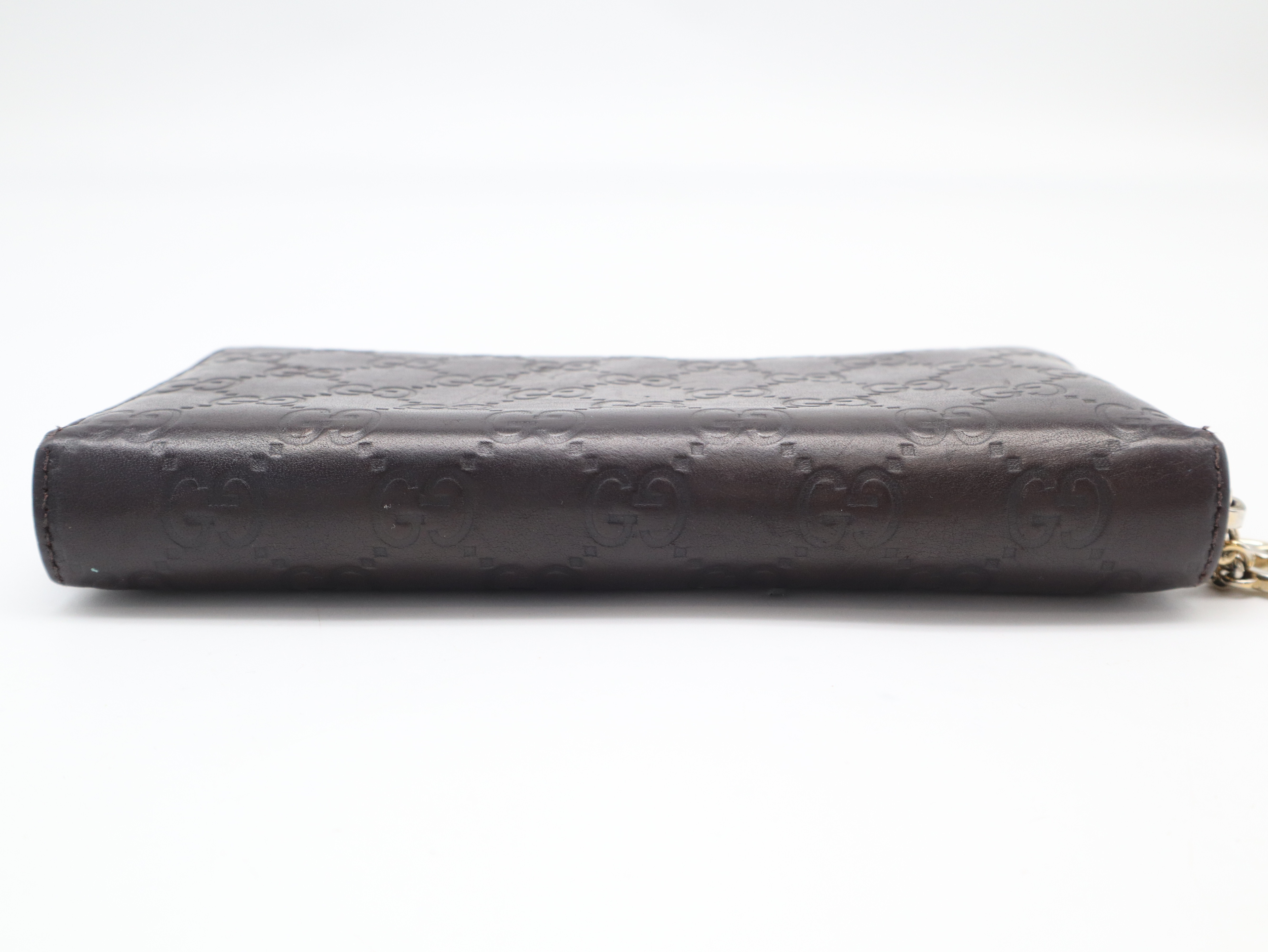 307982 Guccissima Long Wallet, Leather, Brown — view 4
