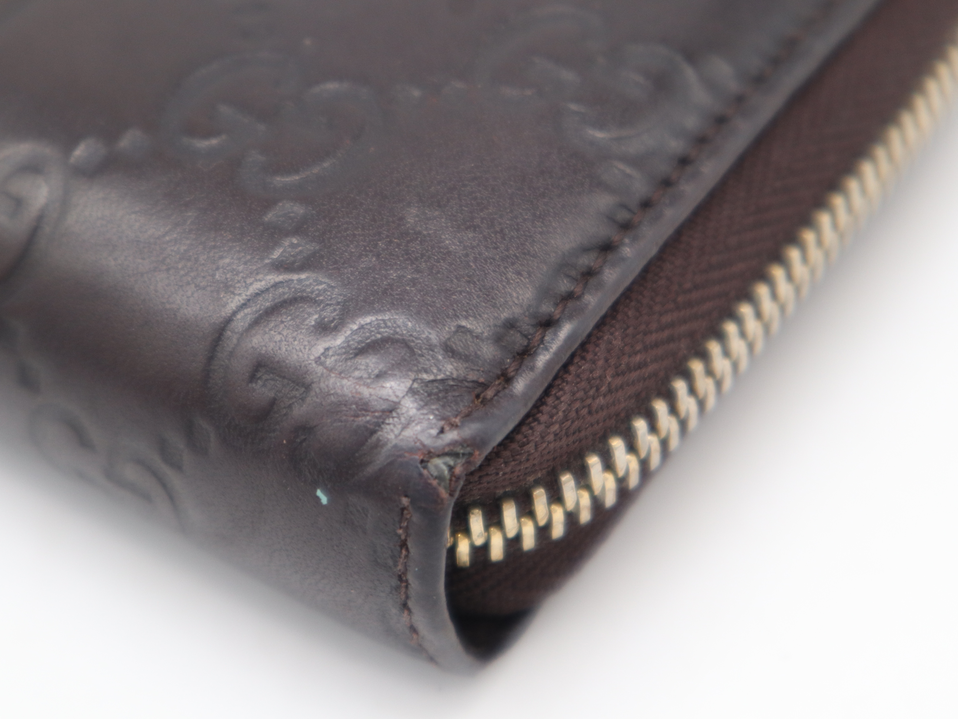 307982 Guccissima Long Wallet, Leather, Brown — view 8