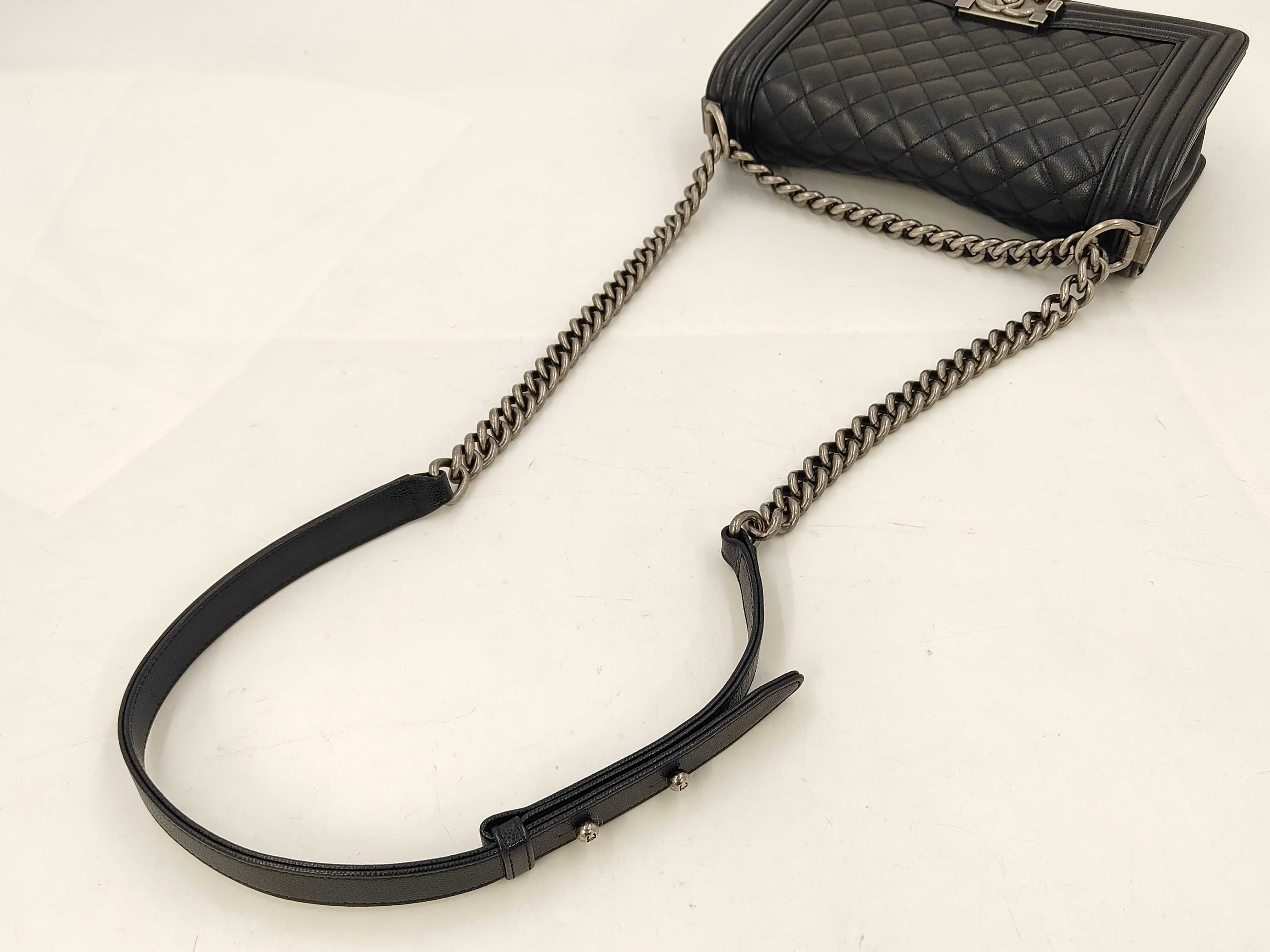 Boy Chanel Caviar Matelassé Shoulder Bag — view 3