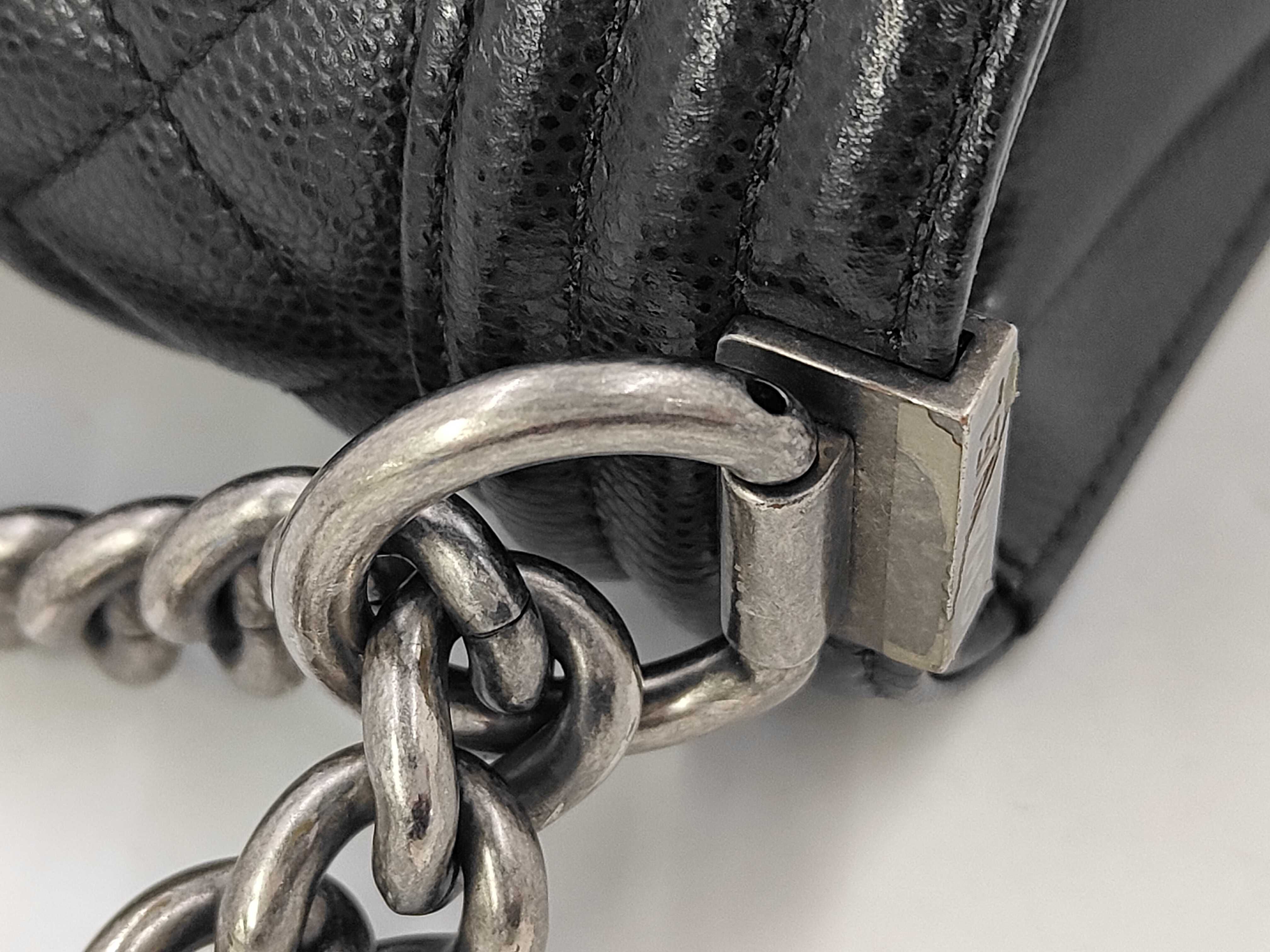Boy Chanel Caviar Matelassé Shoulder Bag — view 6