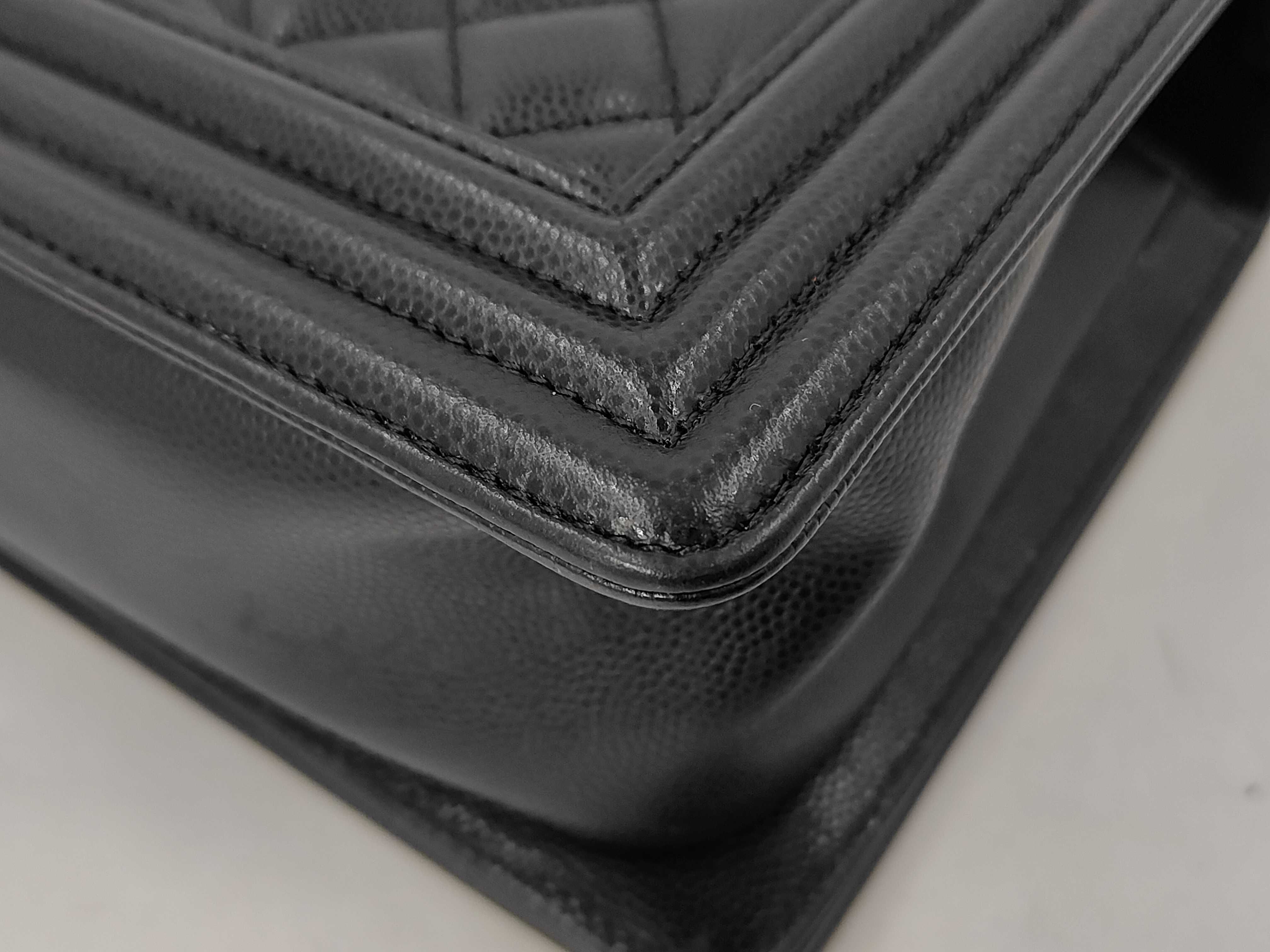 Boy Chanel Caviar Matelassé Shoulder Bag — view 8
