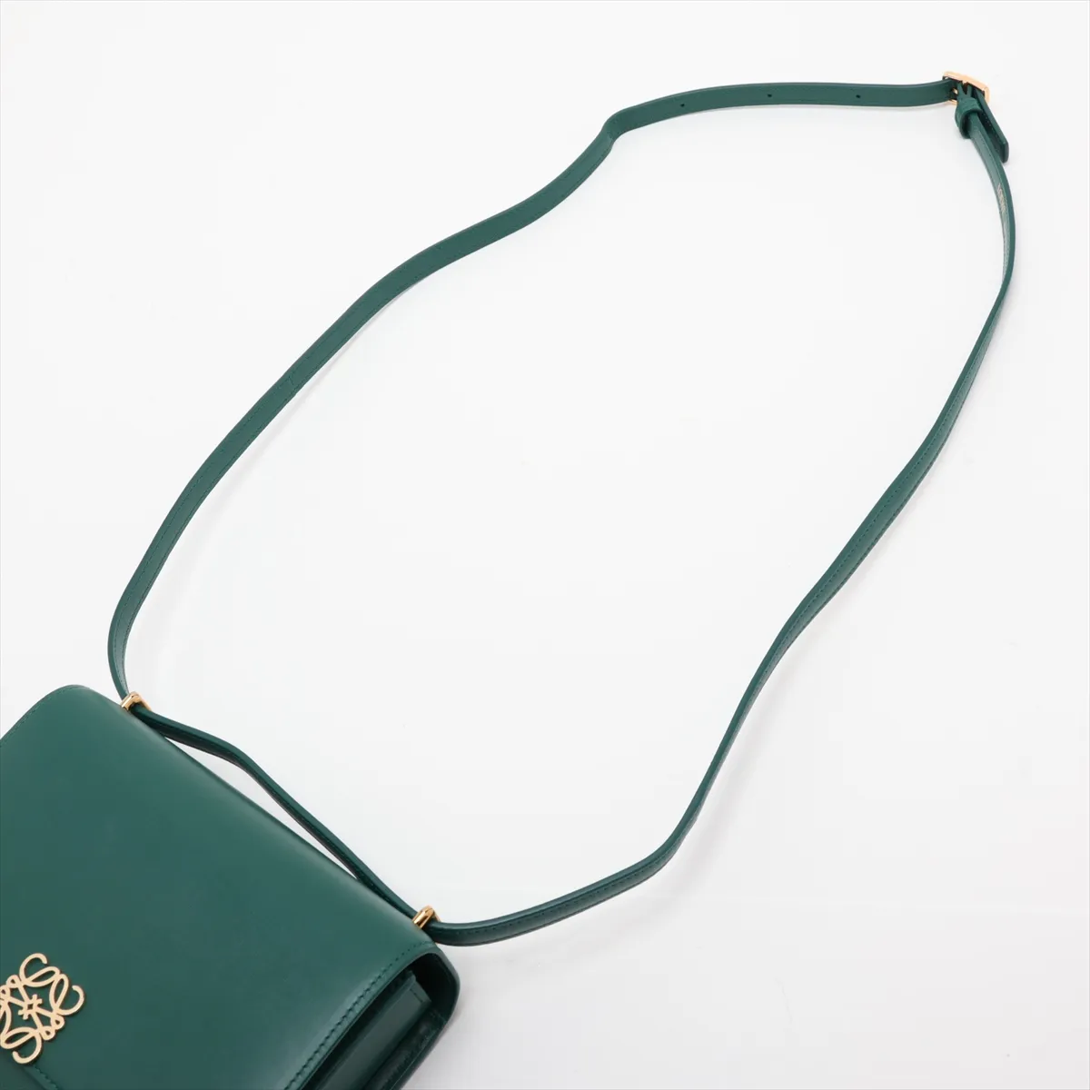 Goya Leather Shoulder Bag, Green — view 5