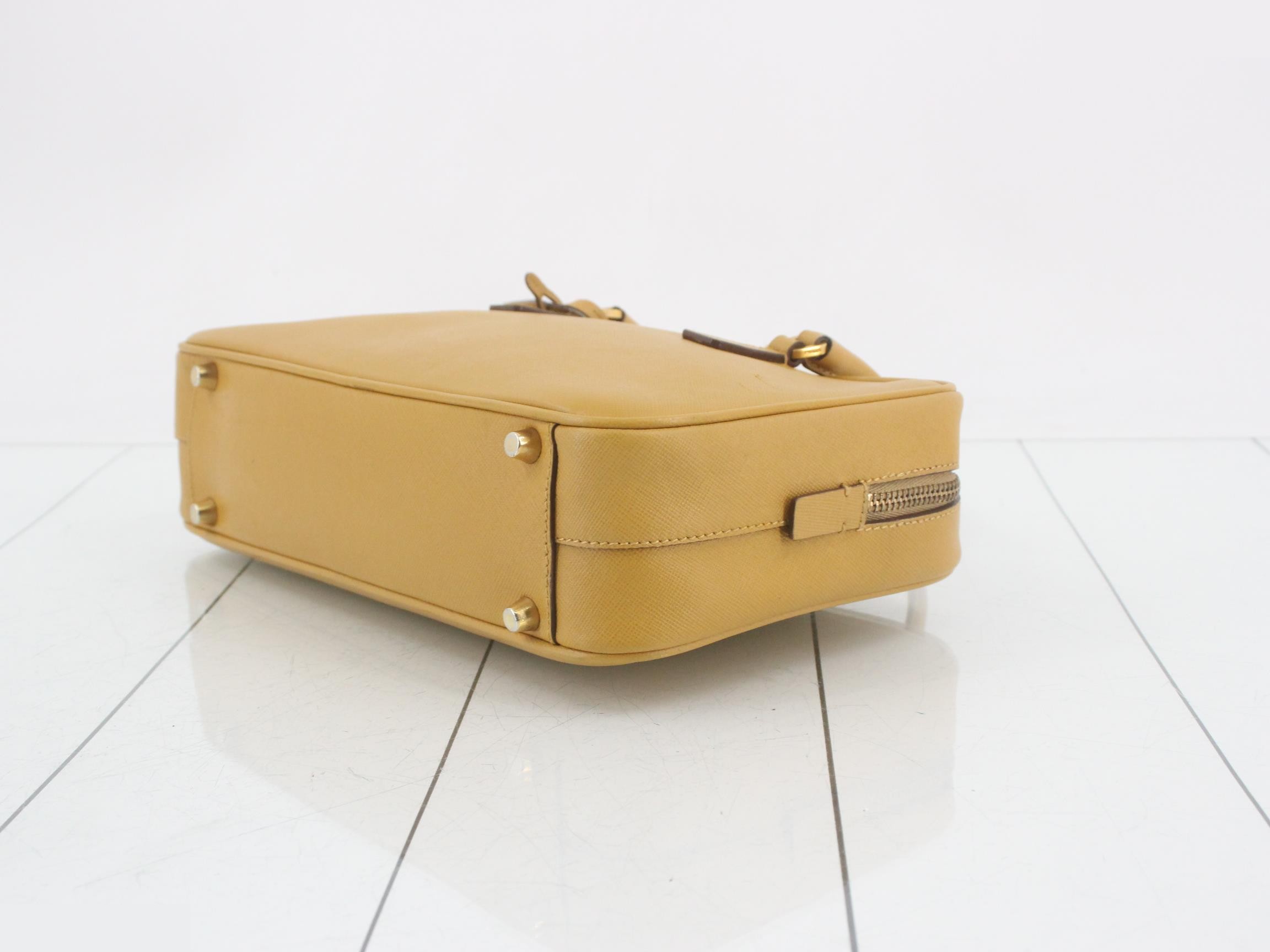 Embossed Mini Boston Bag - Mustard — view 6