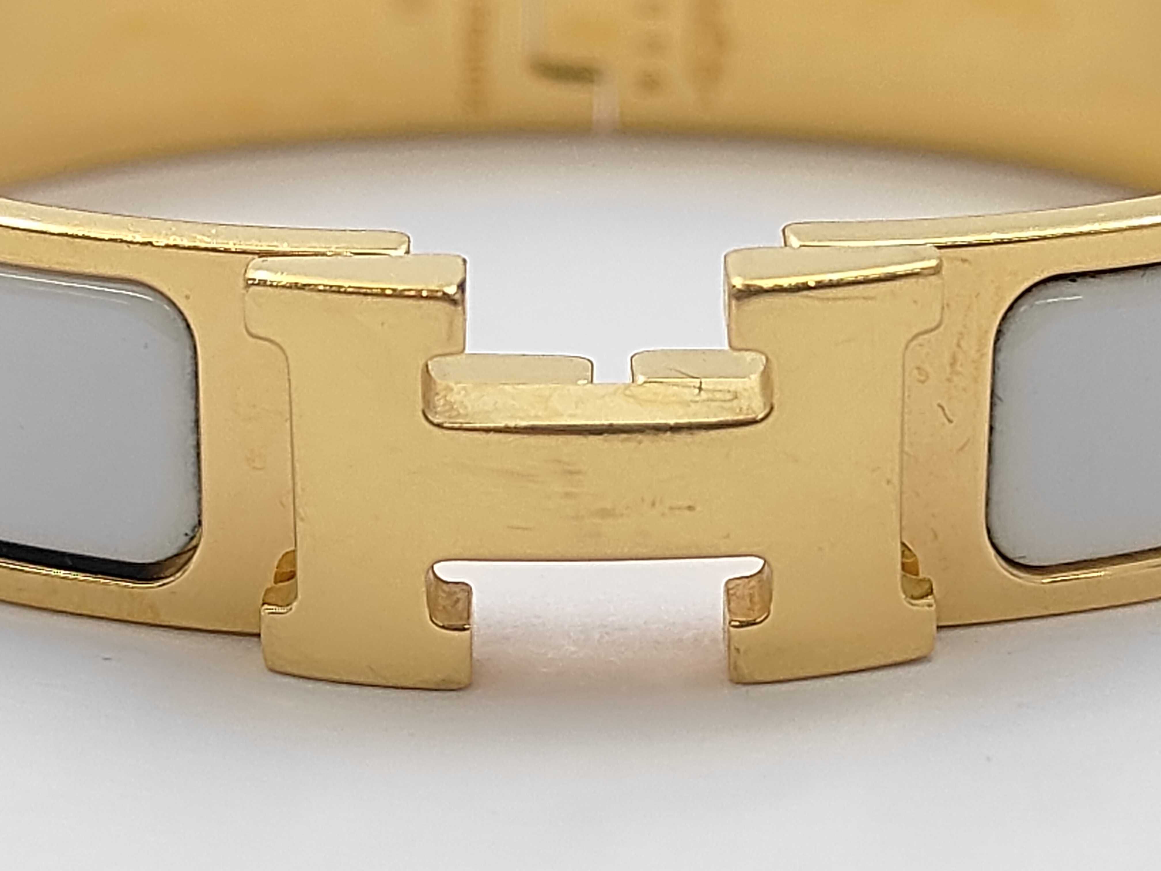 White GP Hardware Click H Bracelet/Bangle — view 2