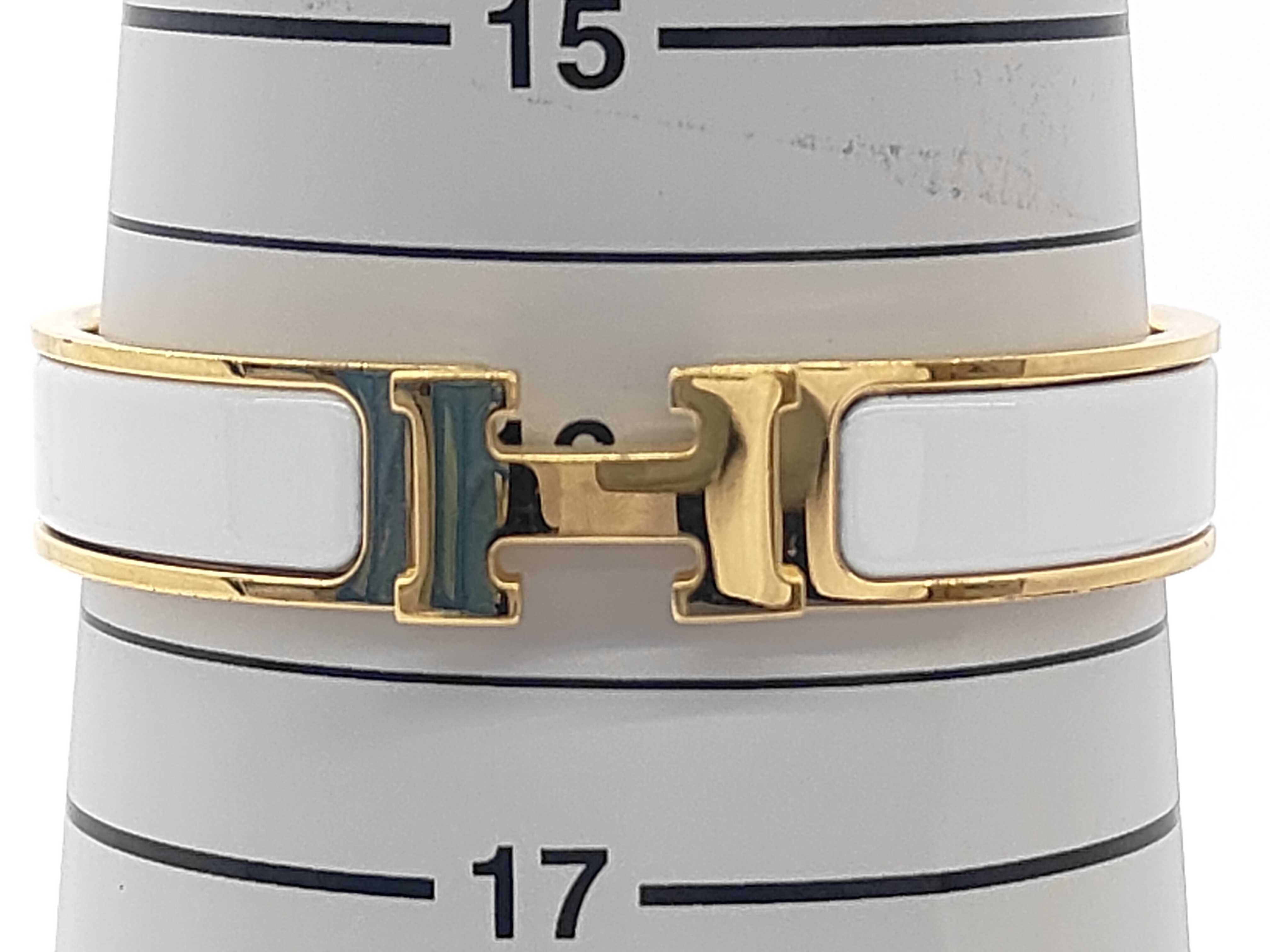 White GP Hardware Click H Bracelet/Bangle — view 5