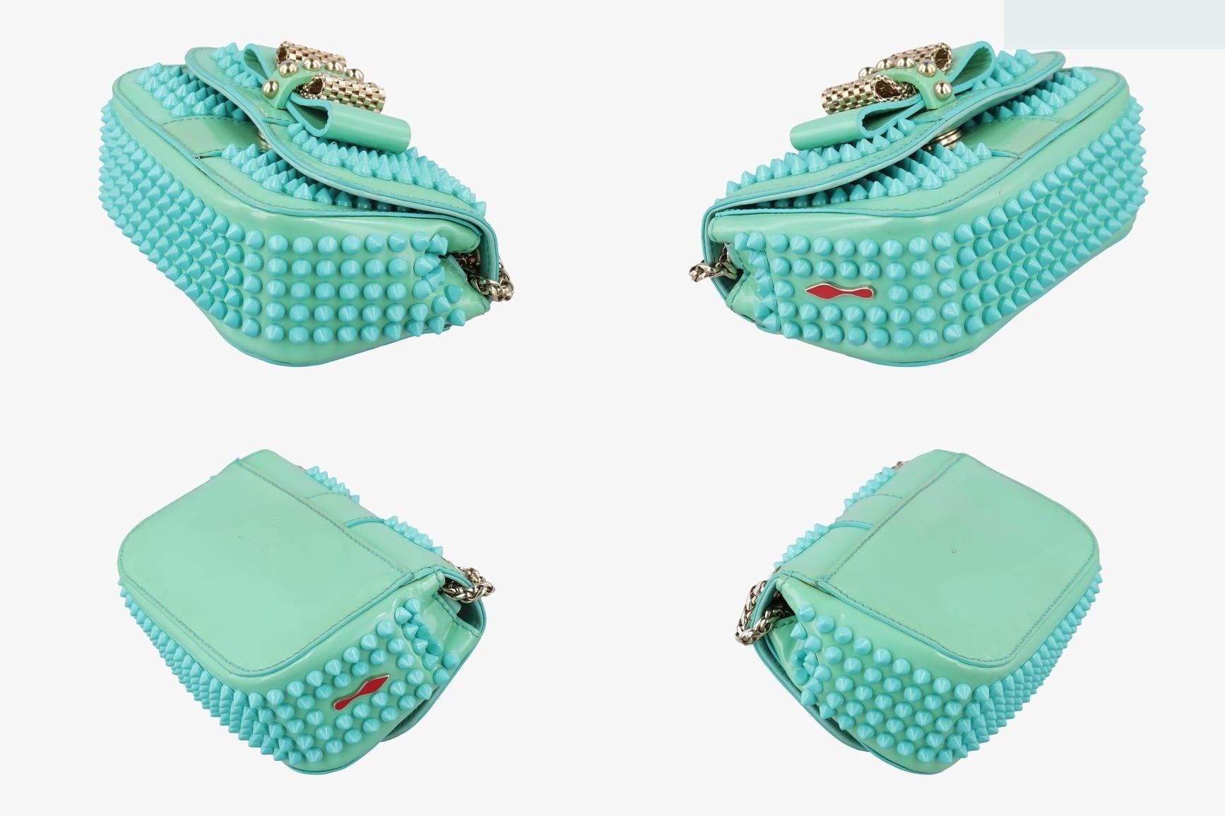 Sweet Charity Scarab Spike Patent Green — view 4