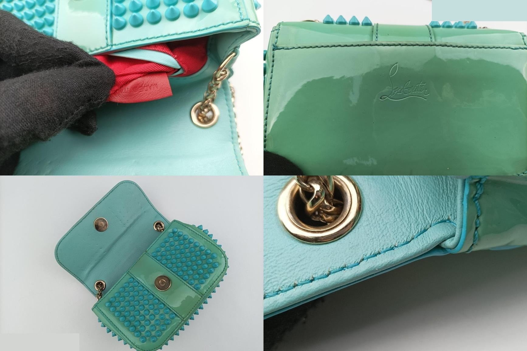 Sweet Charity Scarab Spike Patent Green — view 8