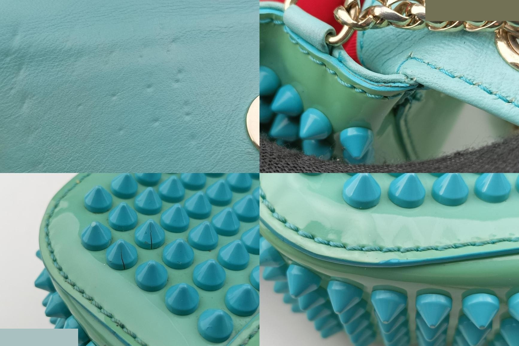 Sweet Charity Scarab Spike Patent Green — view 9