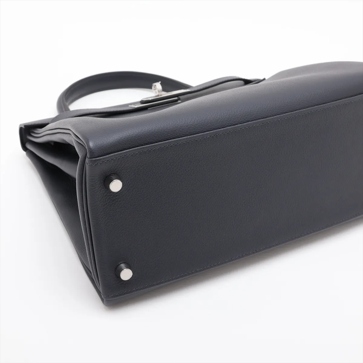 [Individually packaged] Hermes Kelly 28 Retourne Verso Evercolor Blue Indigo x Navy Silver Hardware K: 2025 — view 4