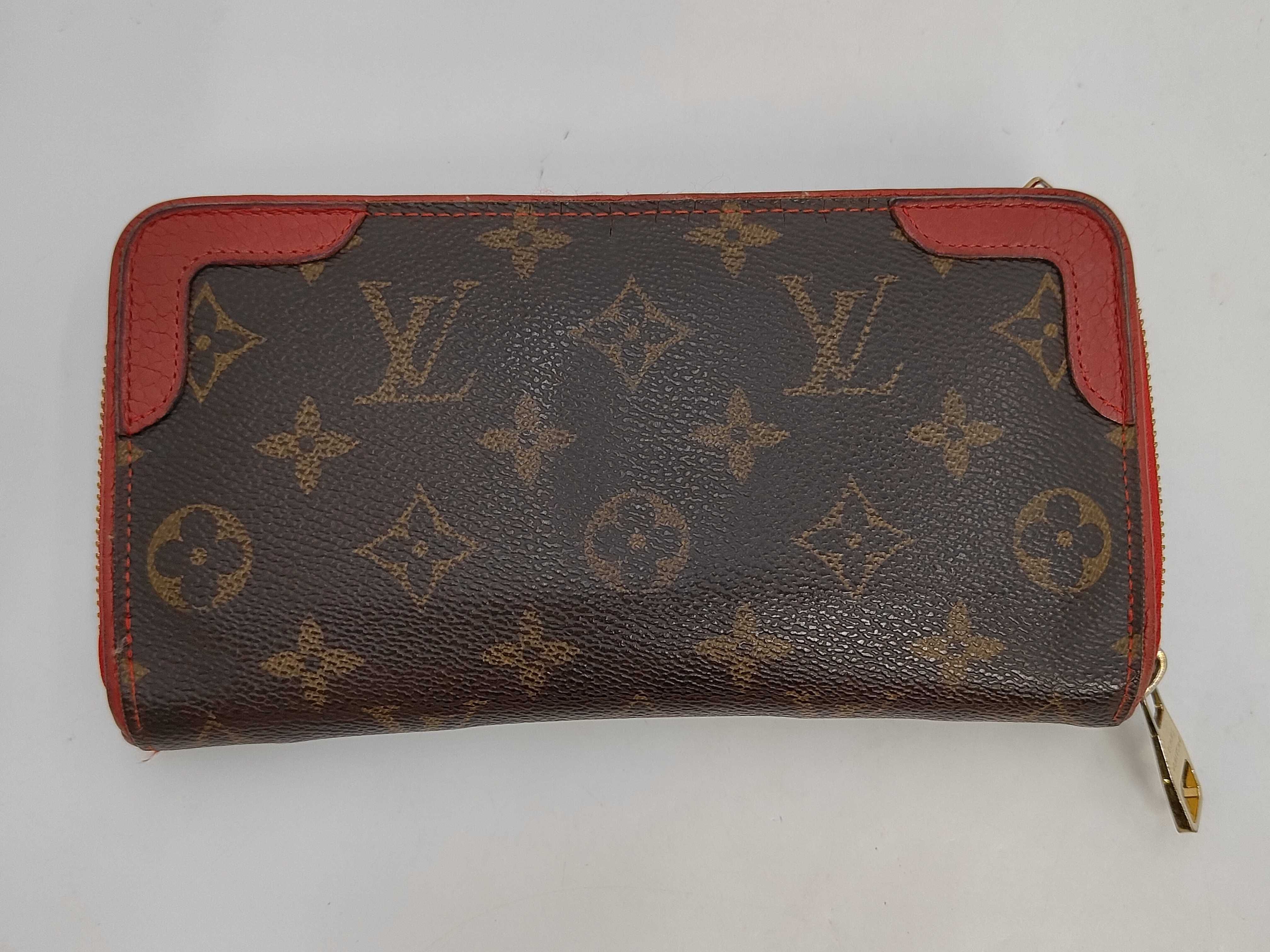 Monogram Louis Vuitton Monogram Zippy Wallet Retiro Cerise MI2117 Wallet
