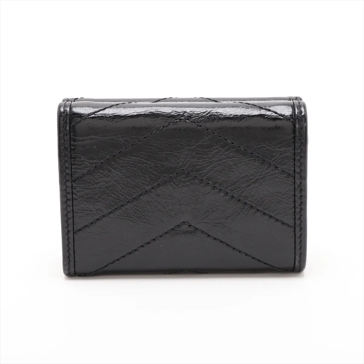 Line Origami Tiny Wallet Leather Compact Wallet Black BND872857 — view 2