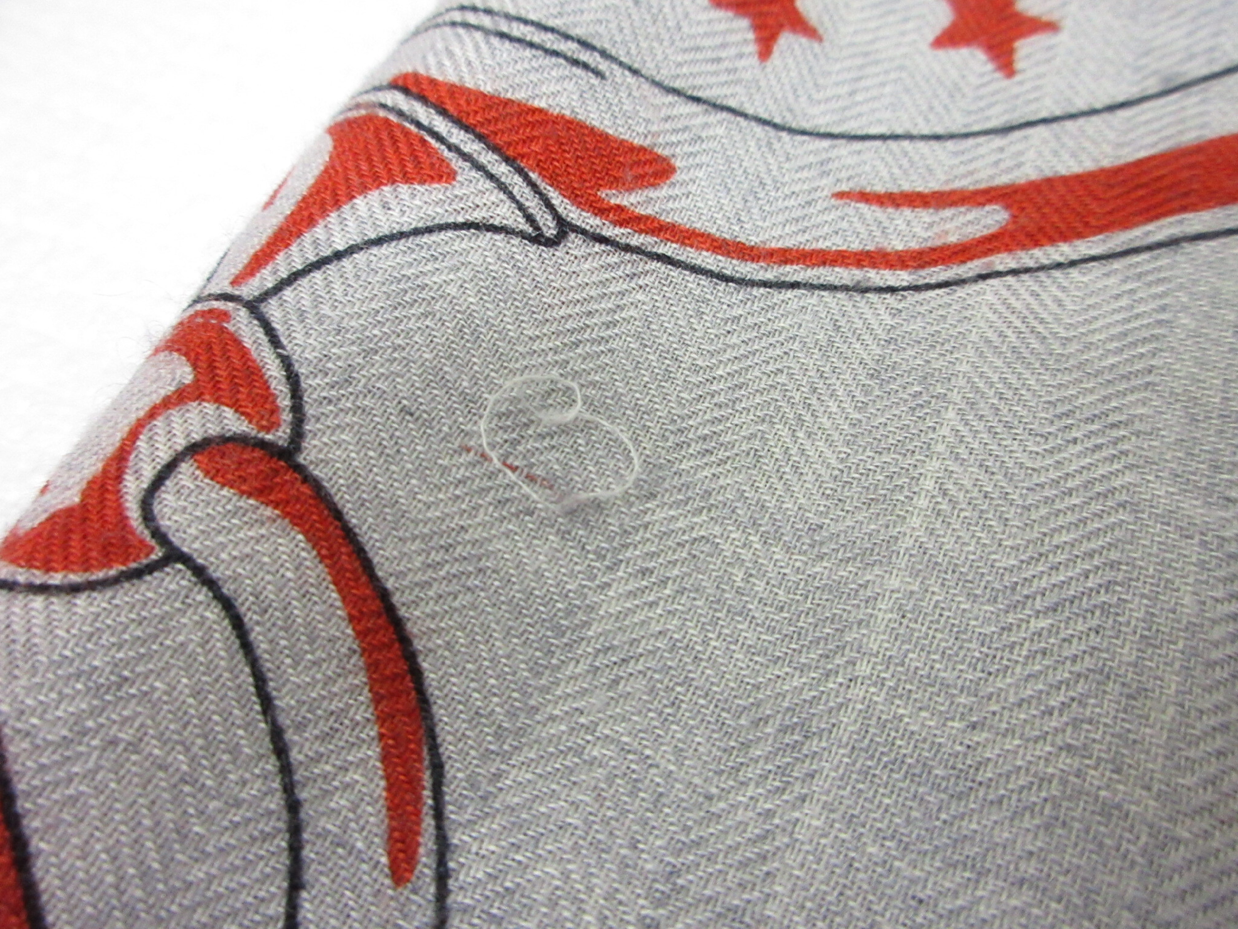 scarf, Carre 140, Carre Geant, "Morning Walk," bandana, 70% cashmere / 30% silk, other accessories. — view 11