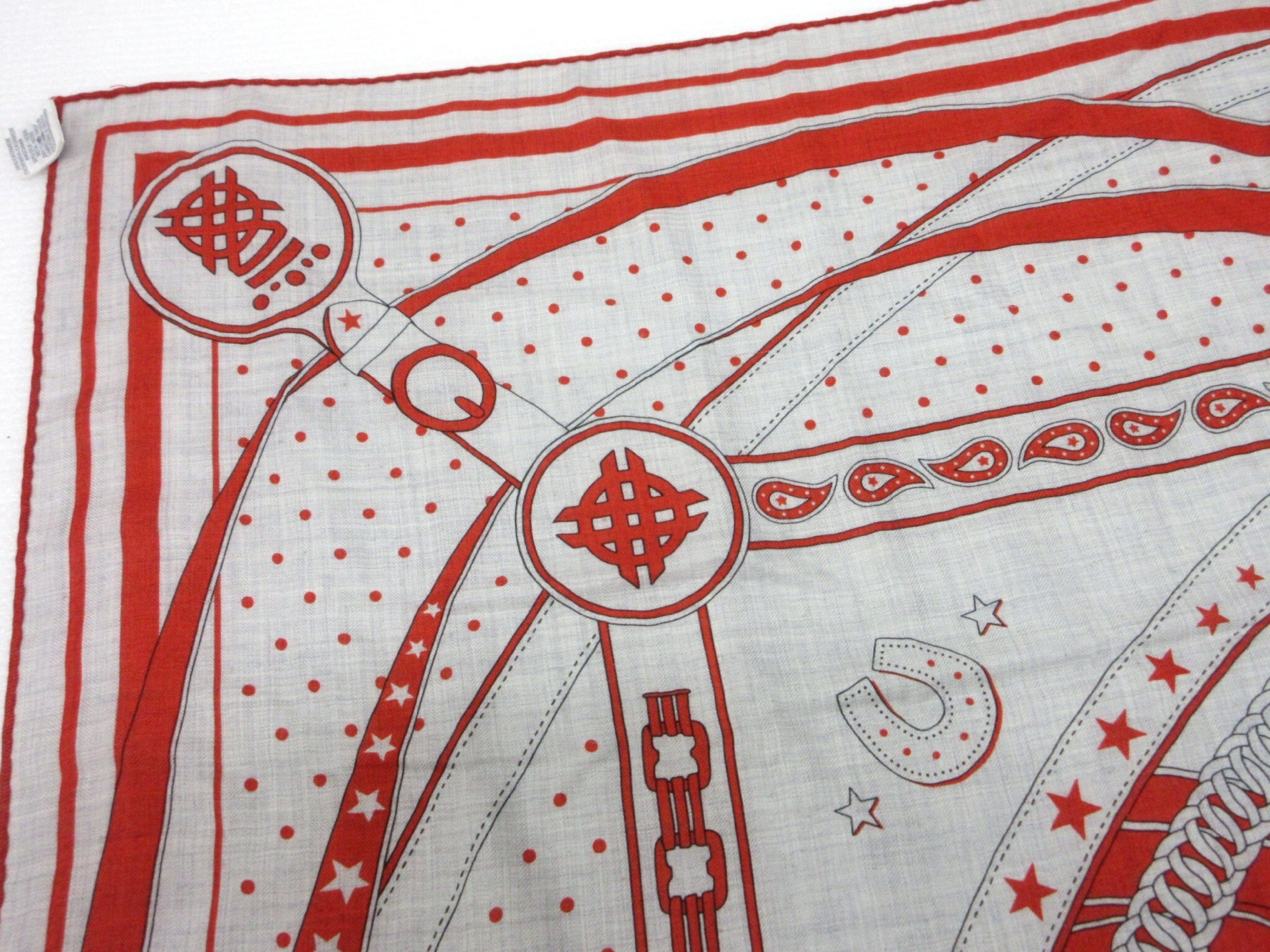 scarf, Carre 140, Carre Geant, "Morning Walk," bandana, 70% cashmere / 30% silk, other accessories. — view 8