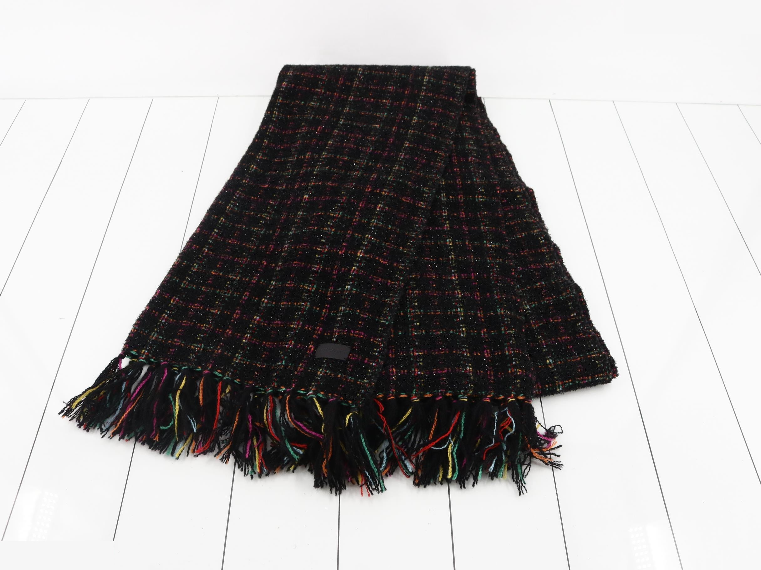 multicolor wool scarf — view 2