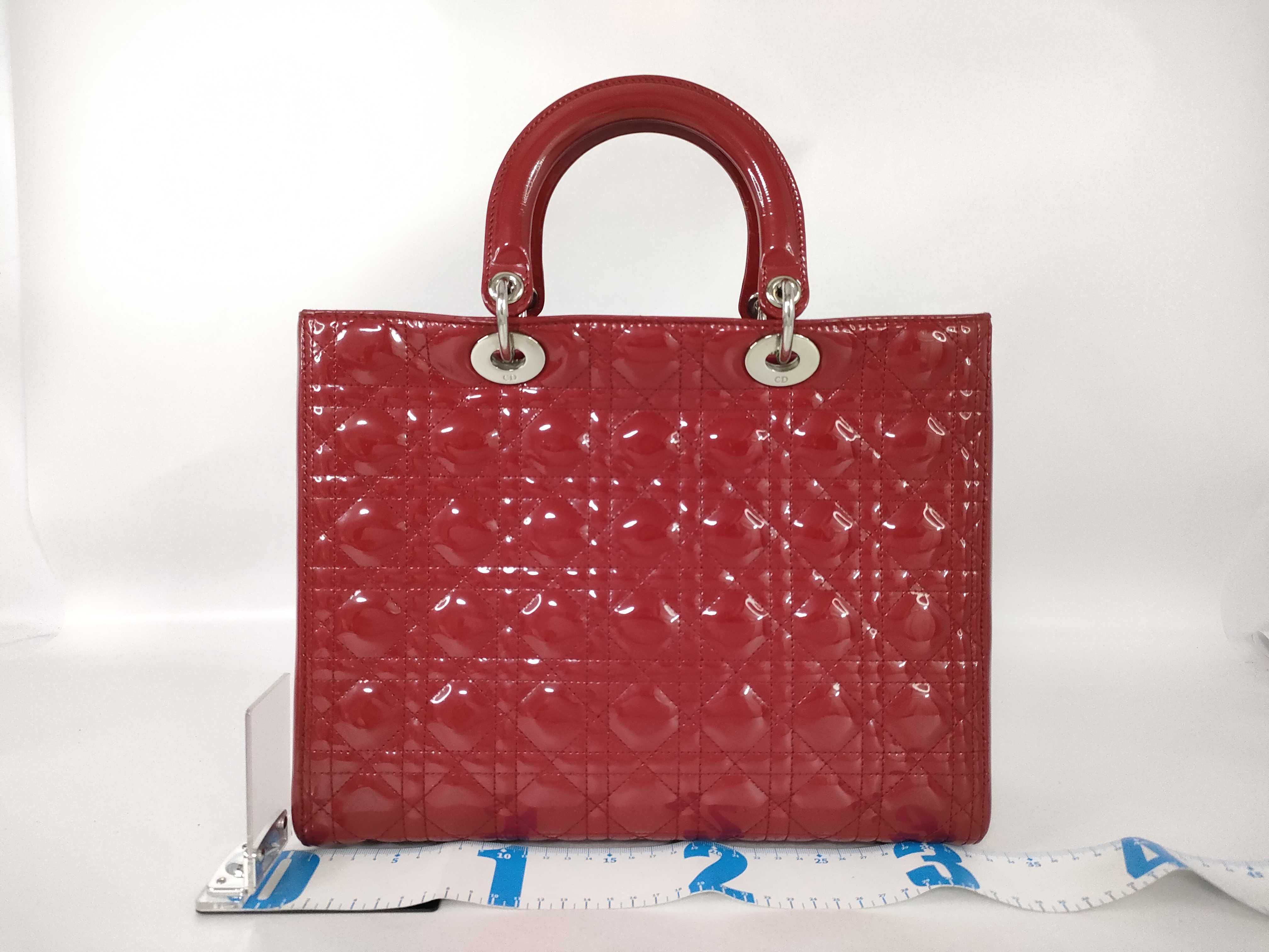 Lady Dior Lady Handbag Patent Leather Red Handbag — view 2