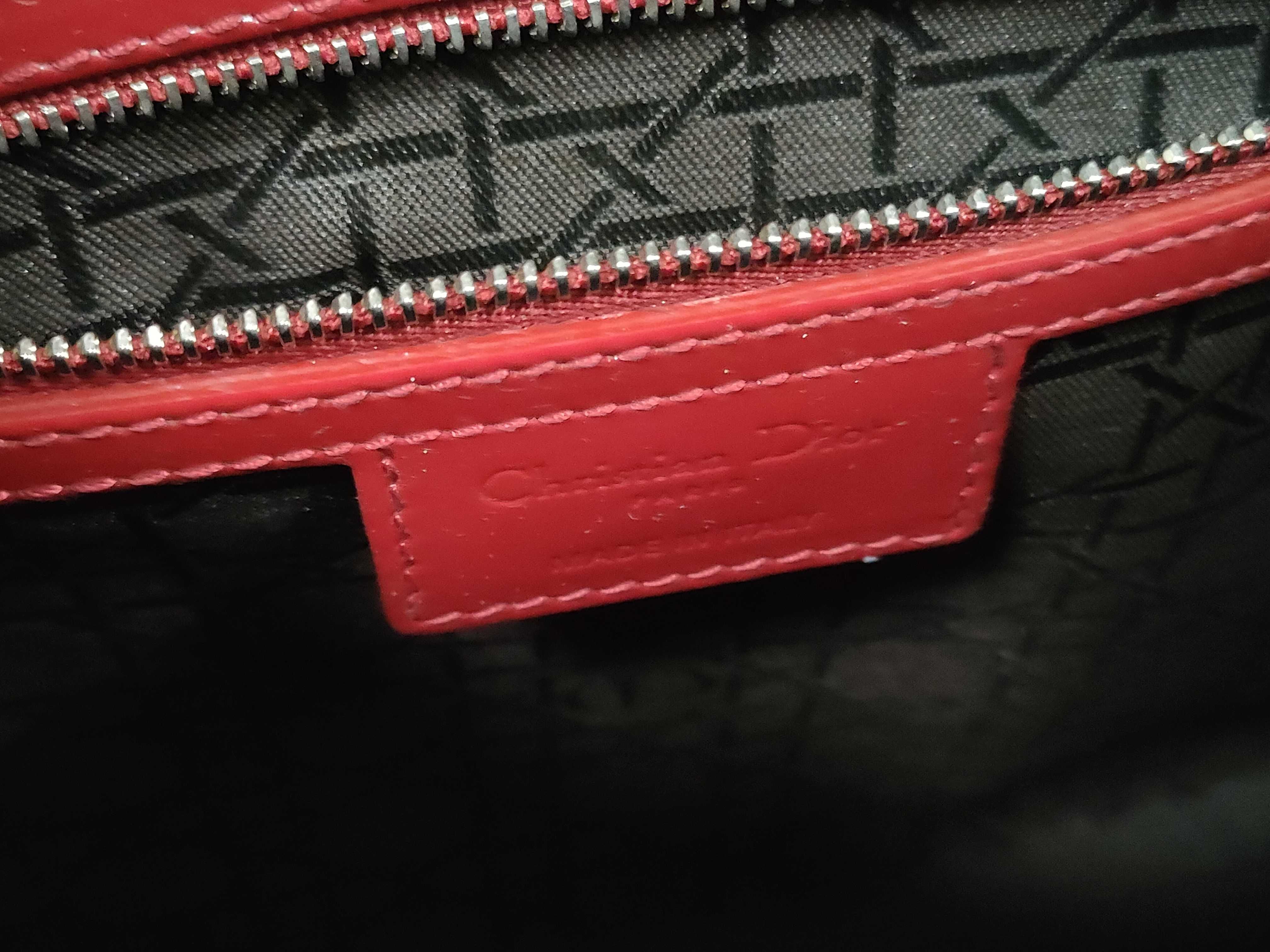 Lady Dior Lady Handbag Patent Leather Red Handbag — view 12