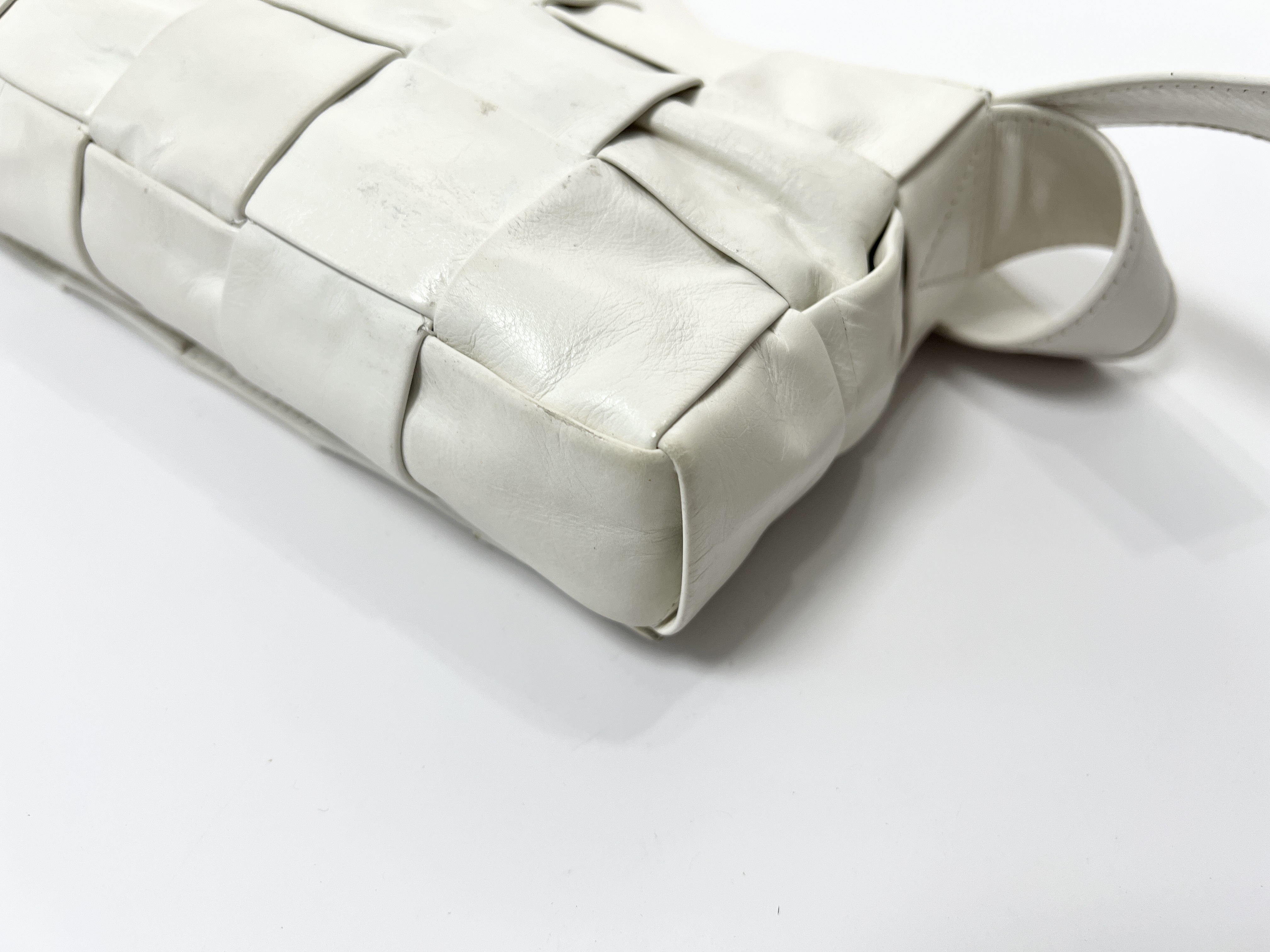 Intrecciato Cassette Maxi Flap Leather Shoulder Bag with Pouch — view 15