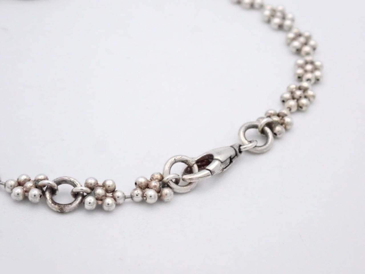 Interlocking Bracelet, Flower Design, 925 Sterling Silver / 6.6g — view 3