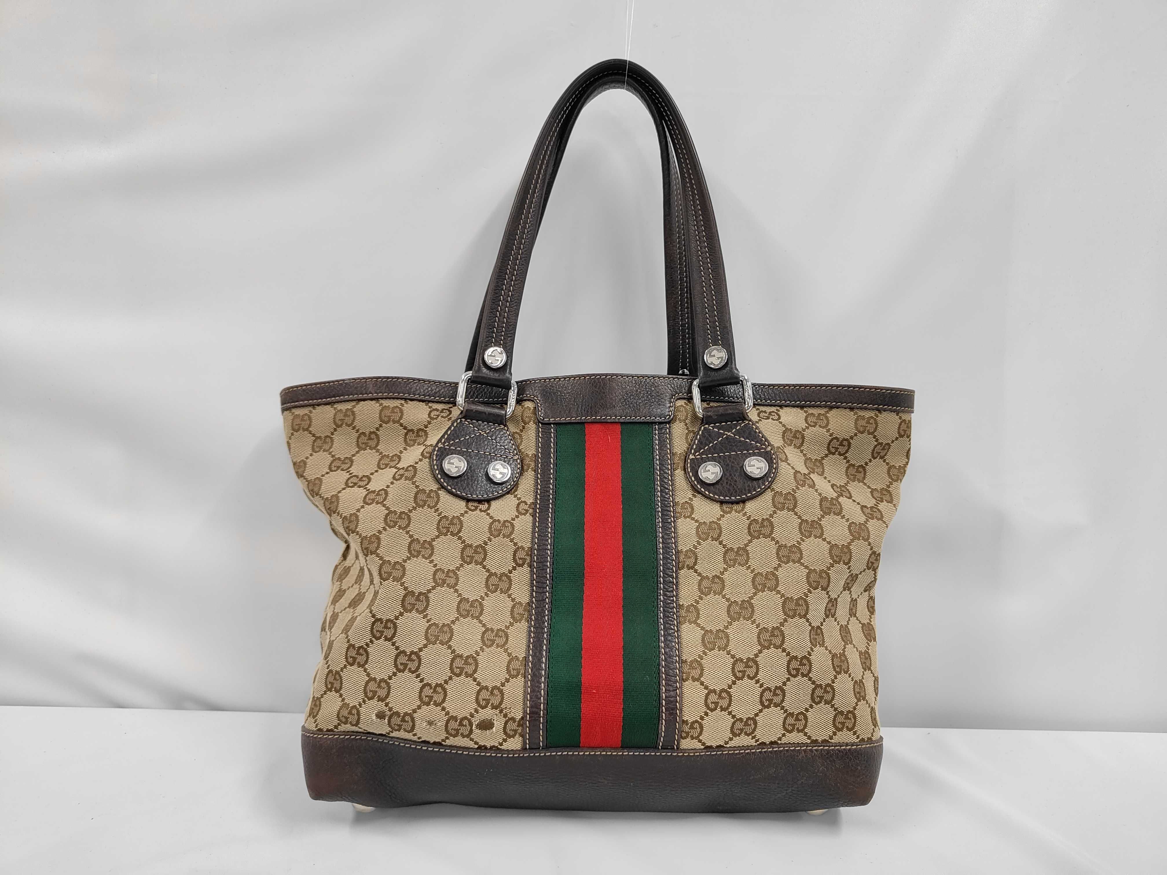 GG Canvas Sherry Line Tote Bag Shoulder Bag