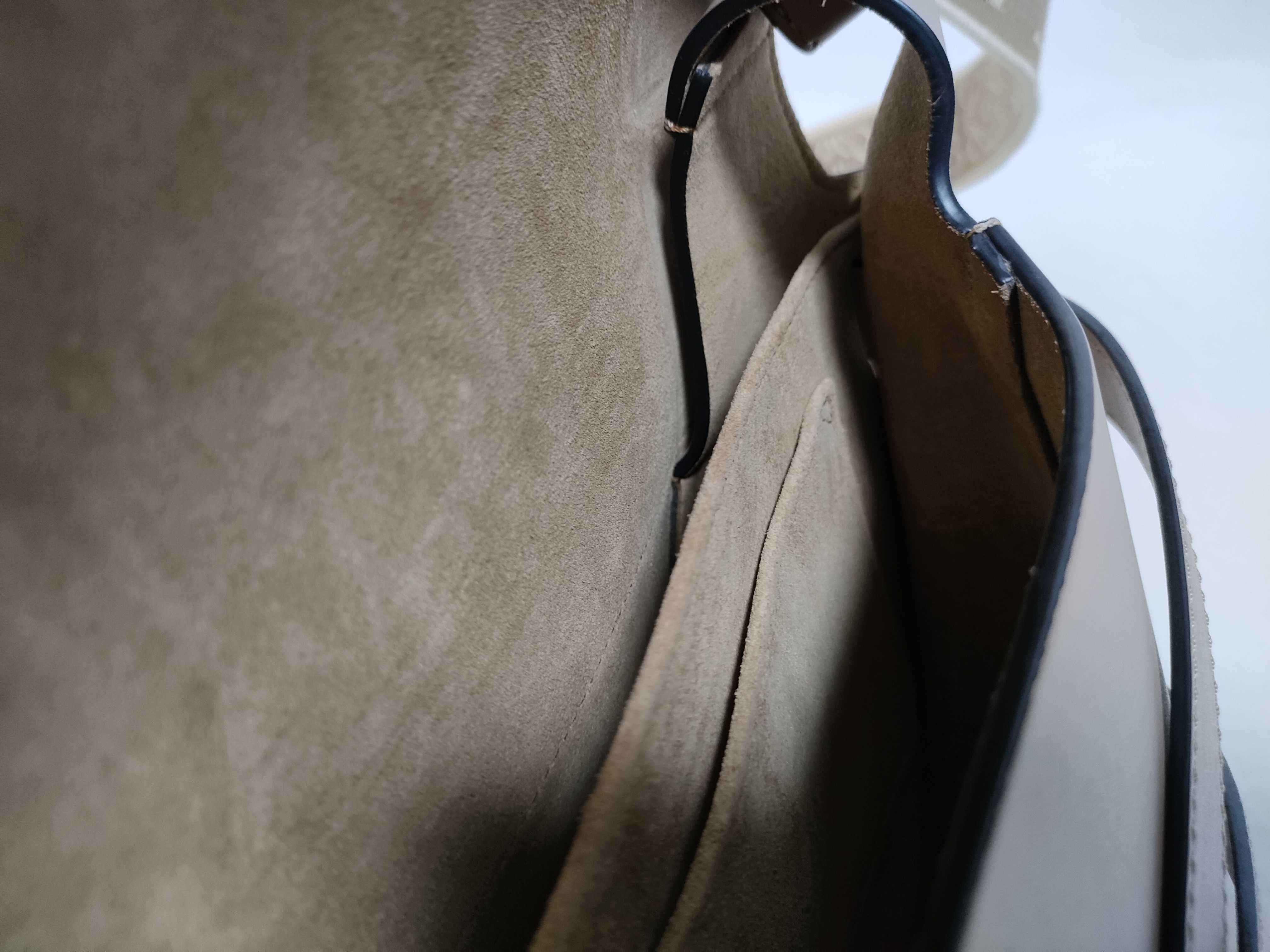Gate Bag Small Leather Shoulder Bag Beige Shoulder Bag — view 12