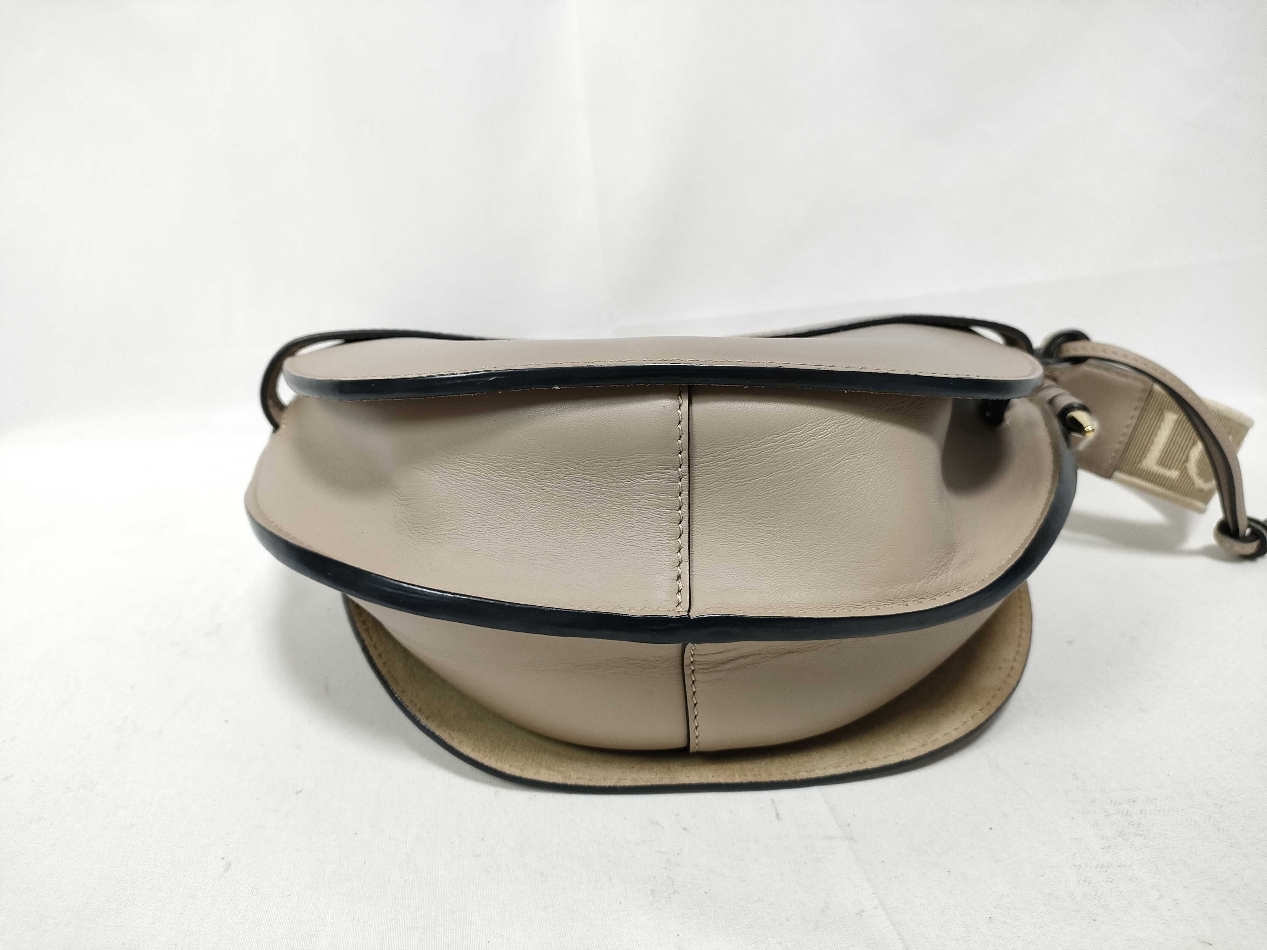 Gate Bag Small Leather Shoulder Bag Beige Shoulder Bag — view 3
