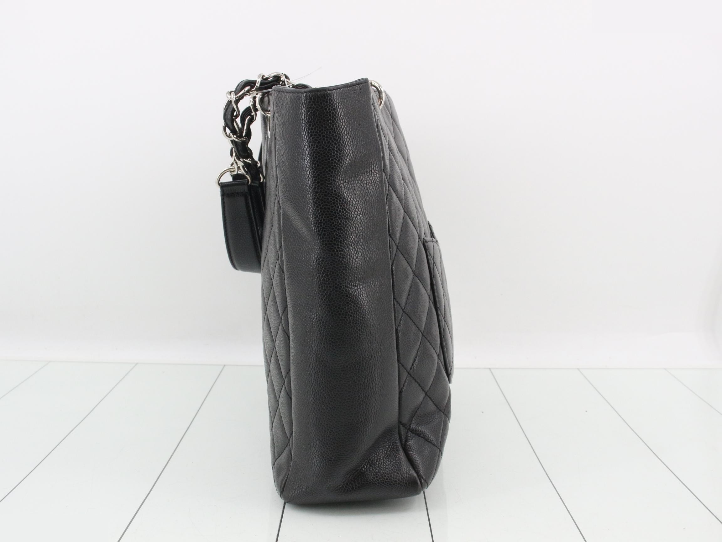 GST Caviar Skin Deca Coco Black Tote Bag, Item No. 18 — view 3
