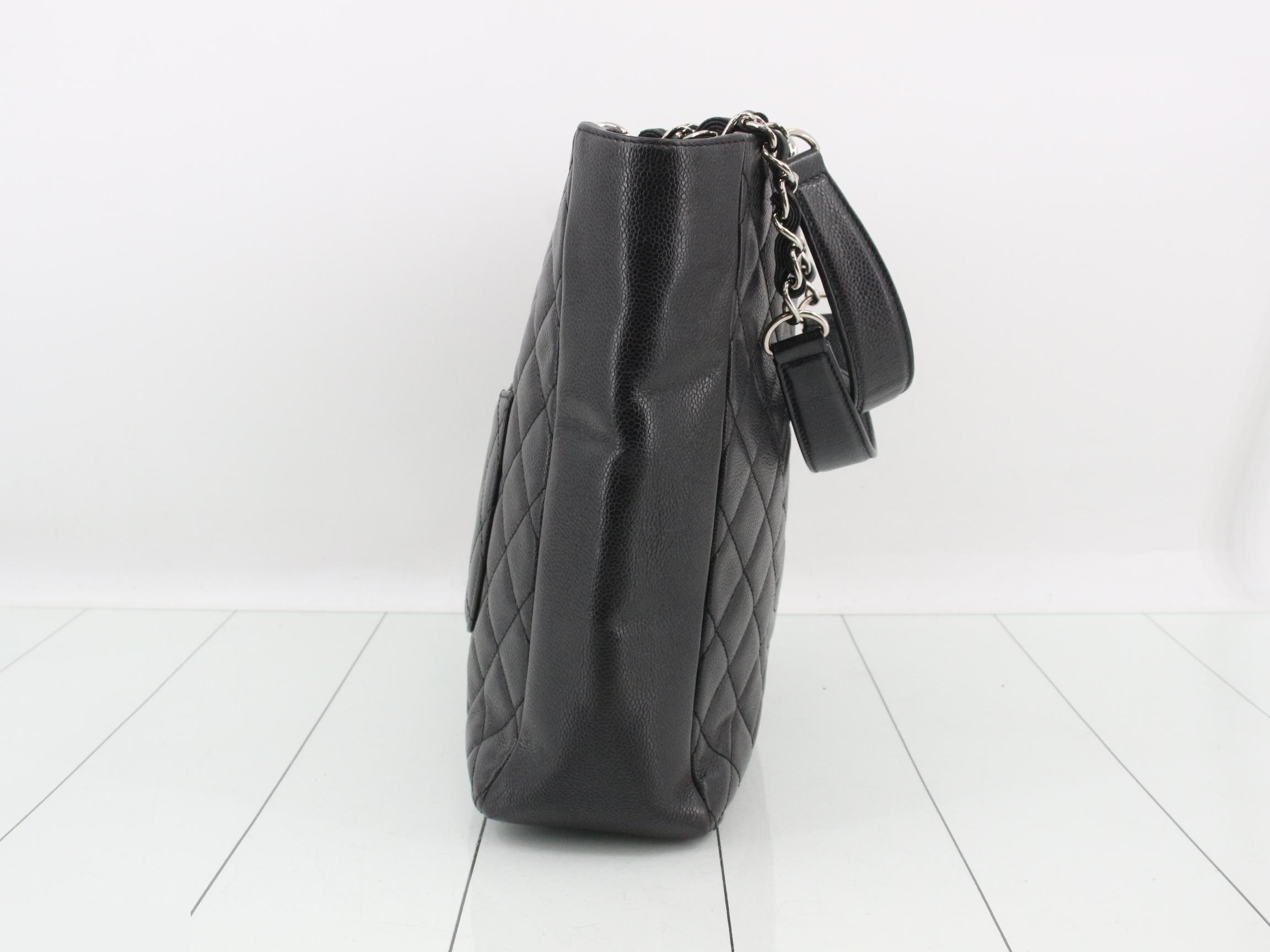GST Caviar Skin Deca Coco Black Tote Bag, Item No. 18 — view 4