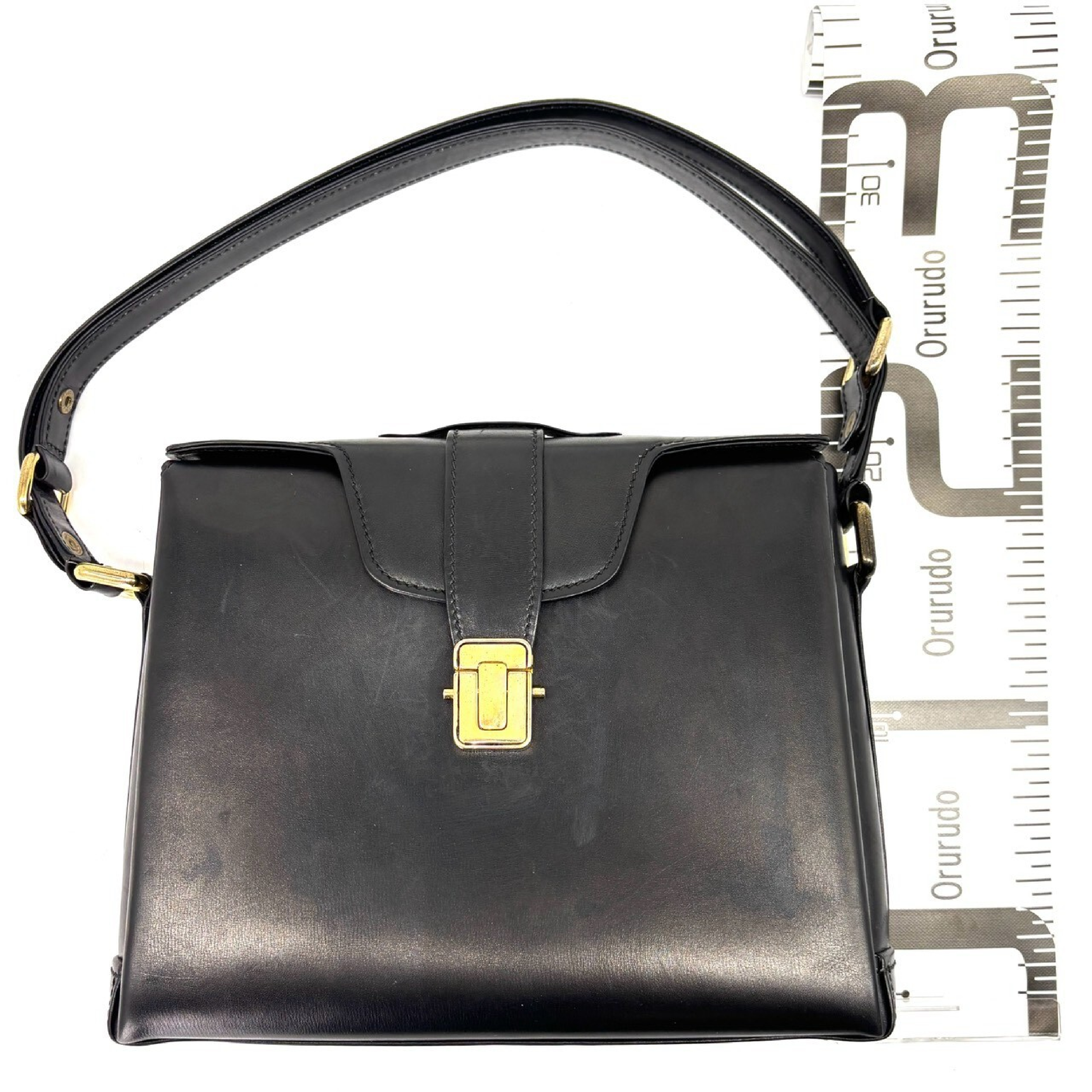 One-Shoulder Square Leather Crest Old Gucci Women's Shoulder Bag — view 3
