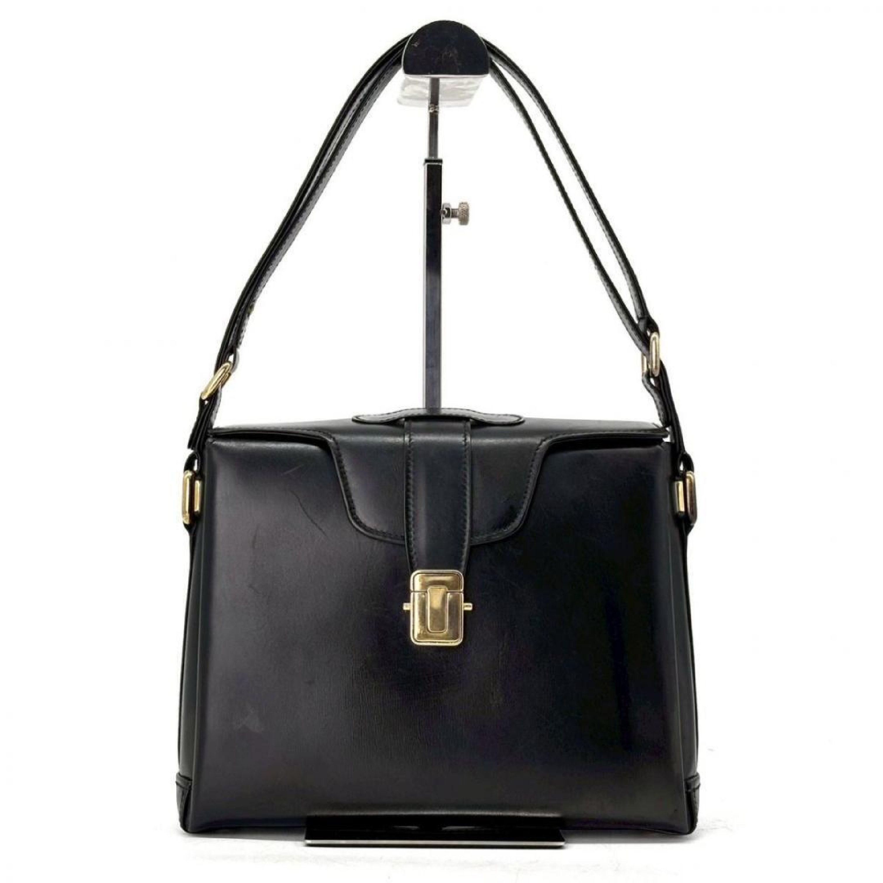 One-Shoulder Square Leather Crest Old Gucci Women's Shoulder Bag — view 4