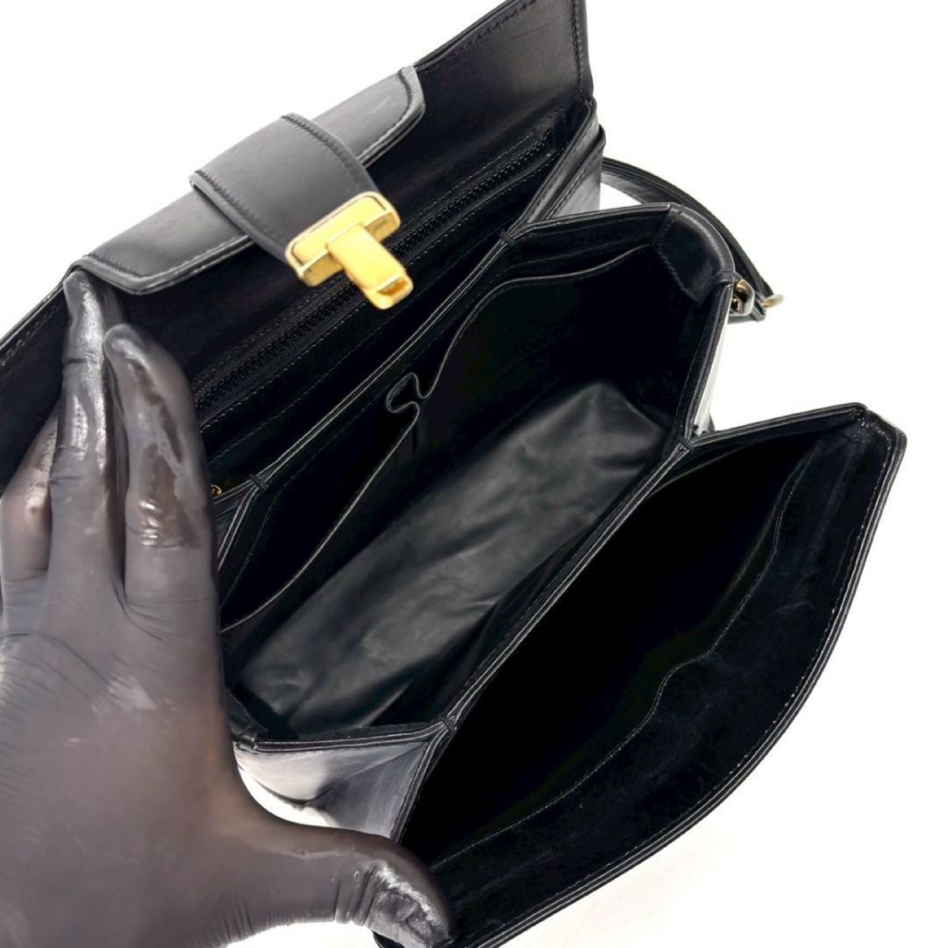 One-Shoulder Square Leather Crest Old Gucci Women's Shoulder Bag — view 6