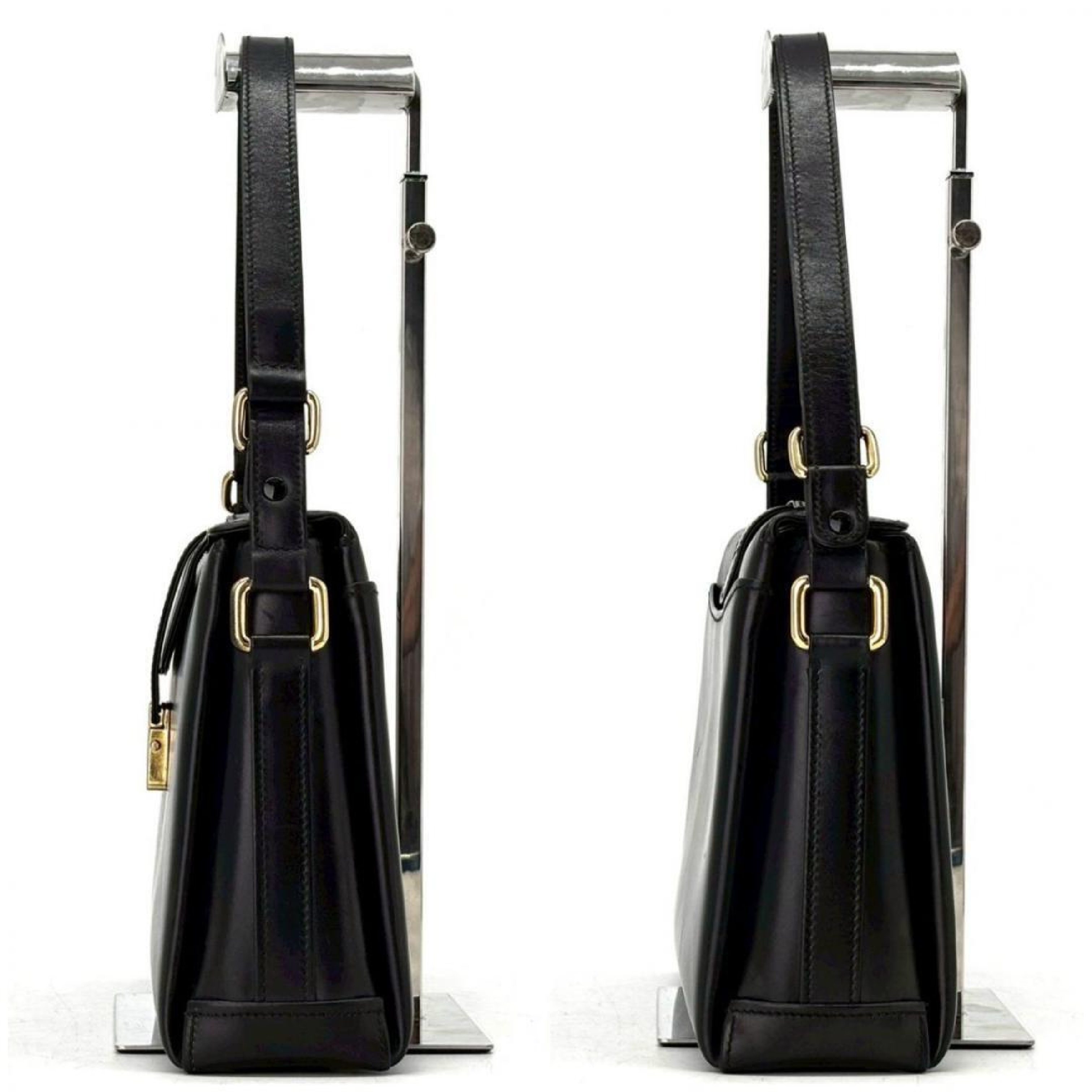 One-Shoulder Square Leather Crest Old Gucci Women's Shoulder Bag — view 7