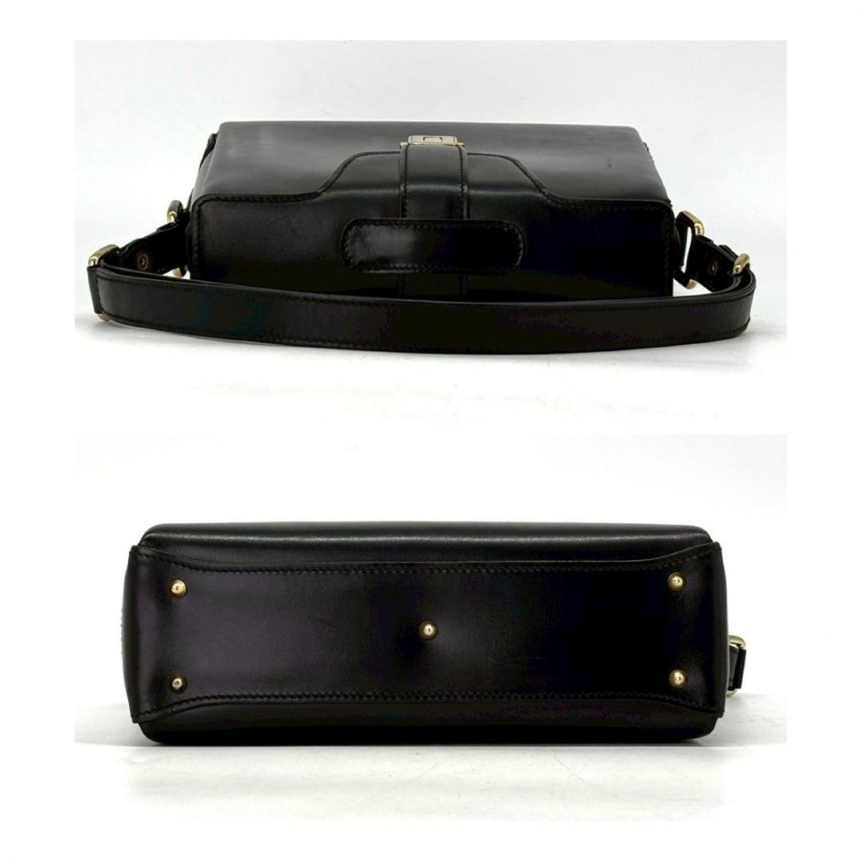 One-Shoulder Square Leather Crest Old Gucci Women's Shoulder Bag — view 8