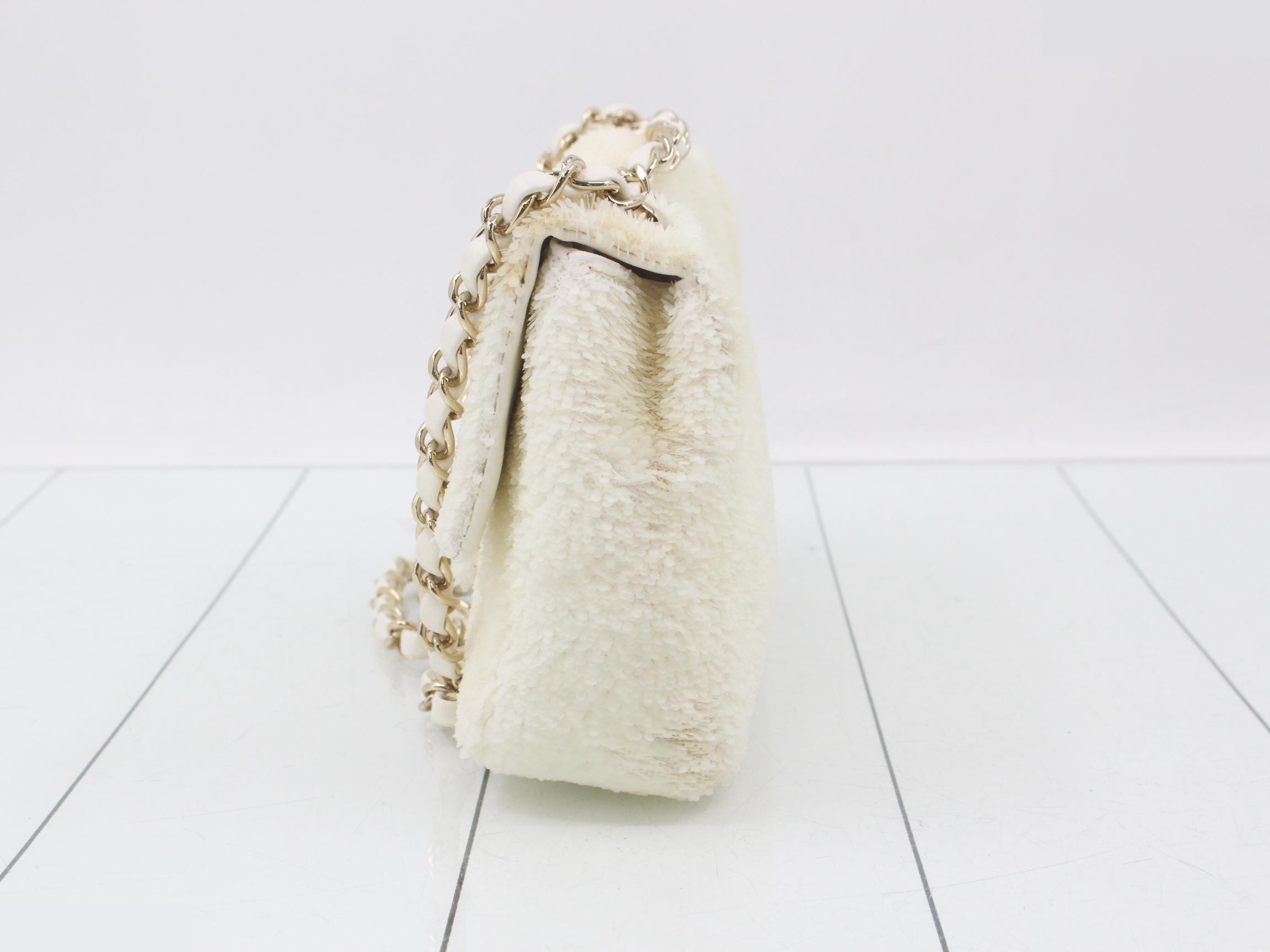 Sequin Turnlock Double Chain Shoulder Bag — view 3