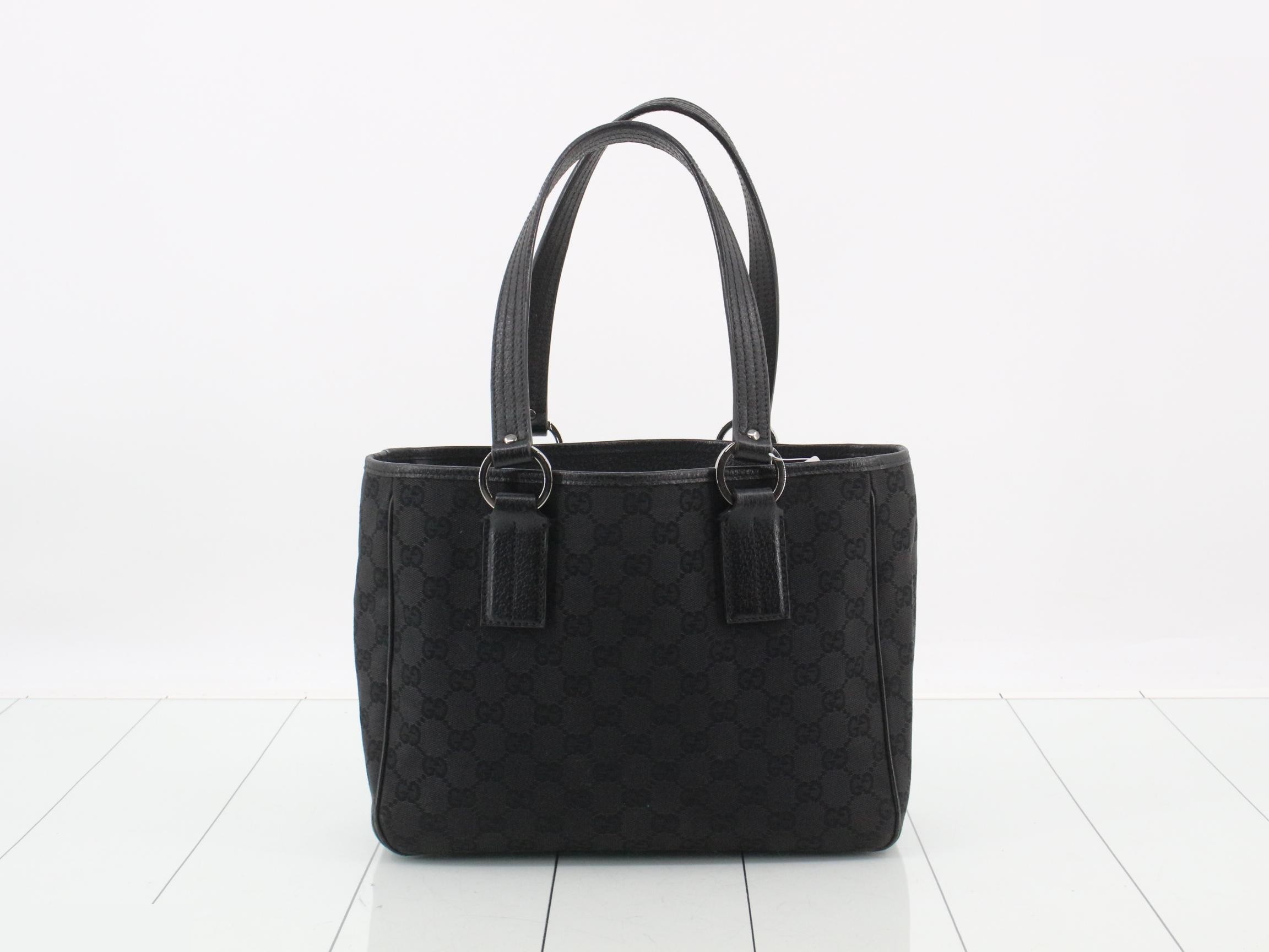 Canvas Tote Bag, Black, 113019, 3444 — view 2
