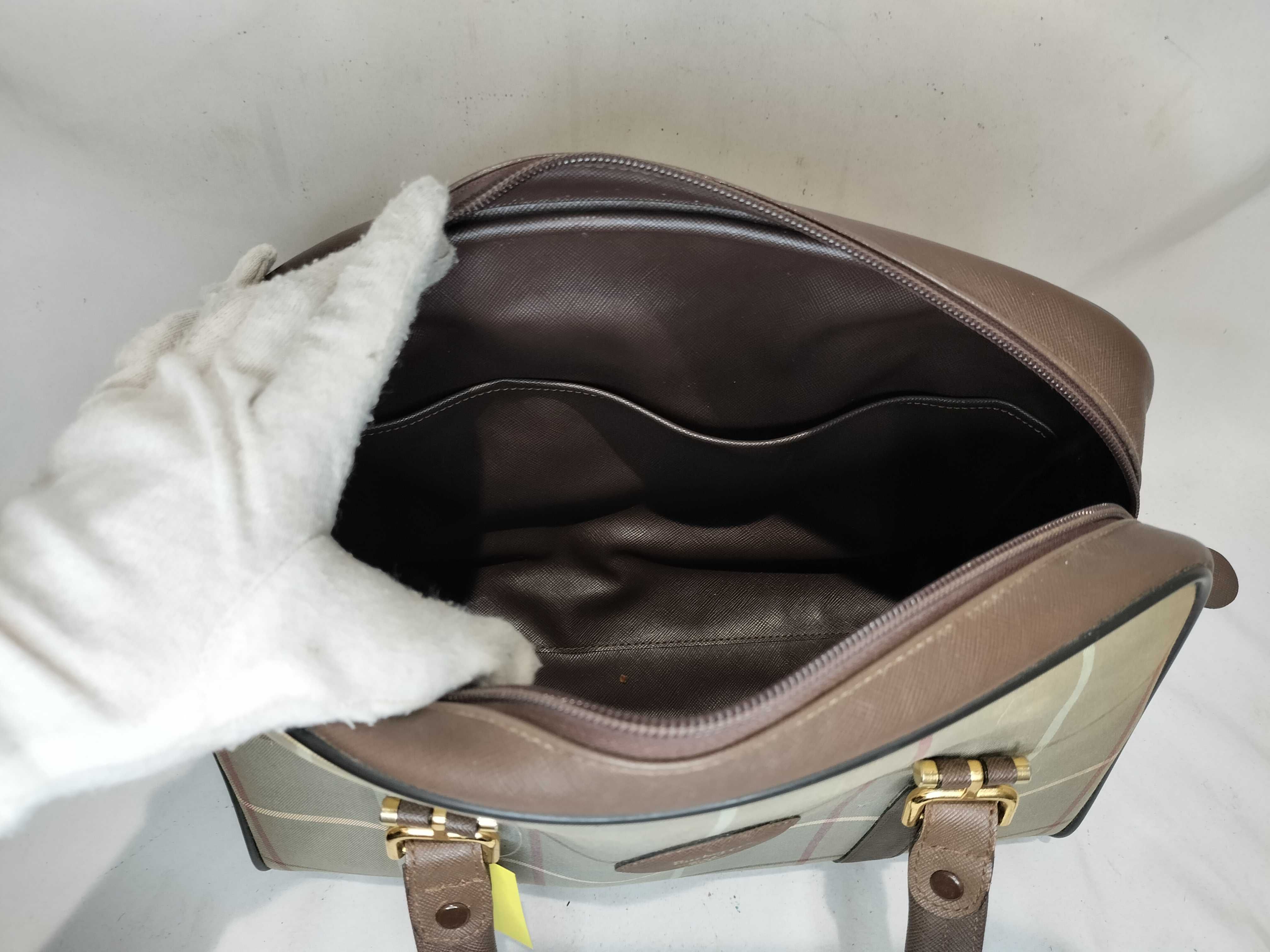 Burberrys Check Nylon Handbag — view 10